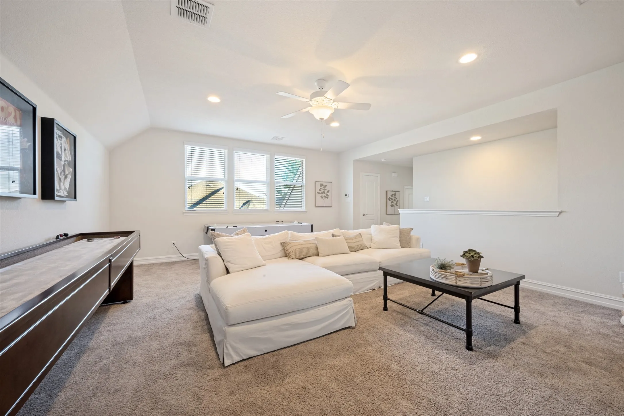Upstairs game room.