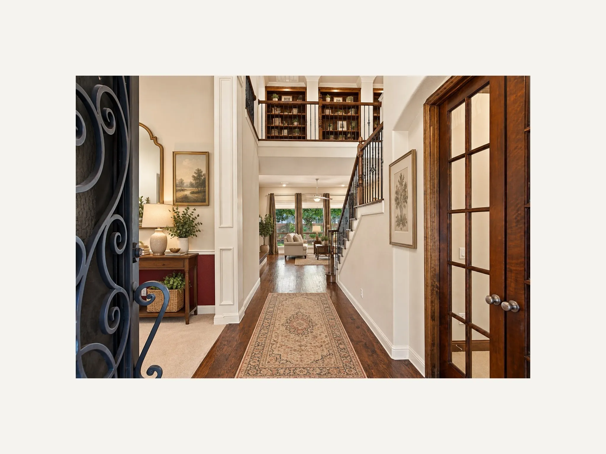 So invitingm. Oops!  This is AI staging.  Home is vacant, but let's use our imagination!