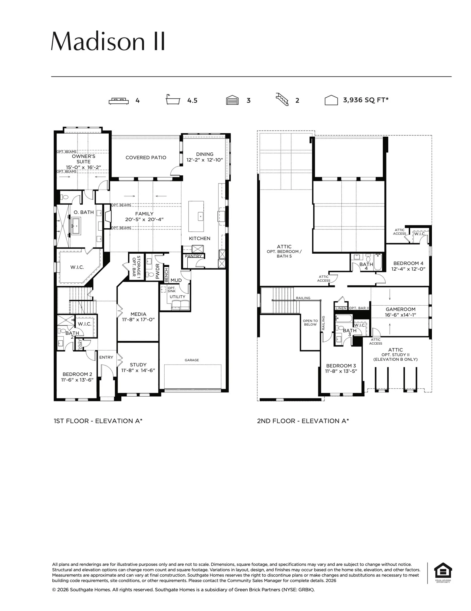 Featuring a fantastic layout with main floor guest suite, dreamy owner's suite and entertaining space everywhere you look, our Madison II floor plan is a winner!