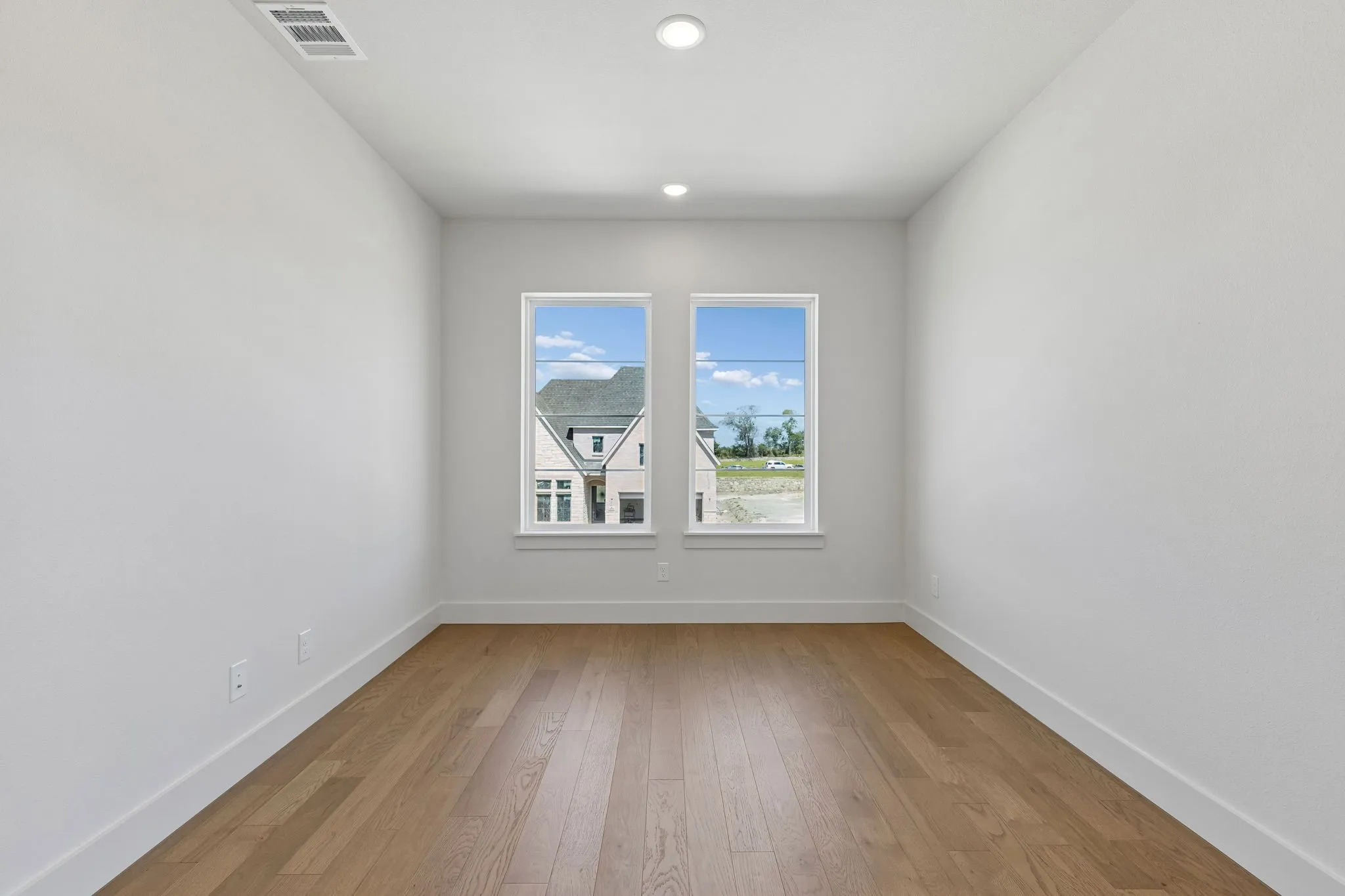 The kiddos will have the perfect homework area in this upstairs office space.