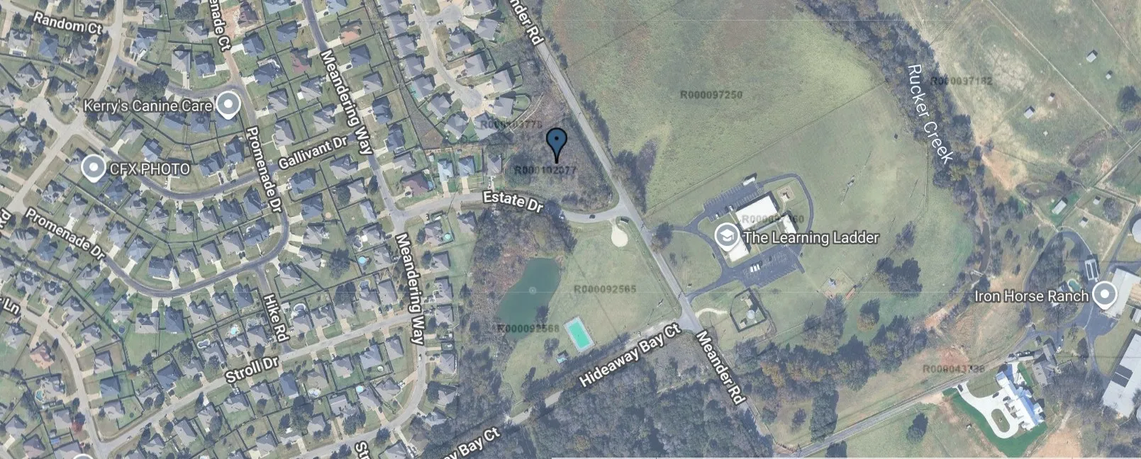 Aerial Map. Illustrating the geographical layout and points of interest surrounding the property