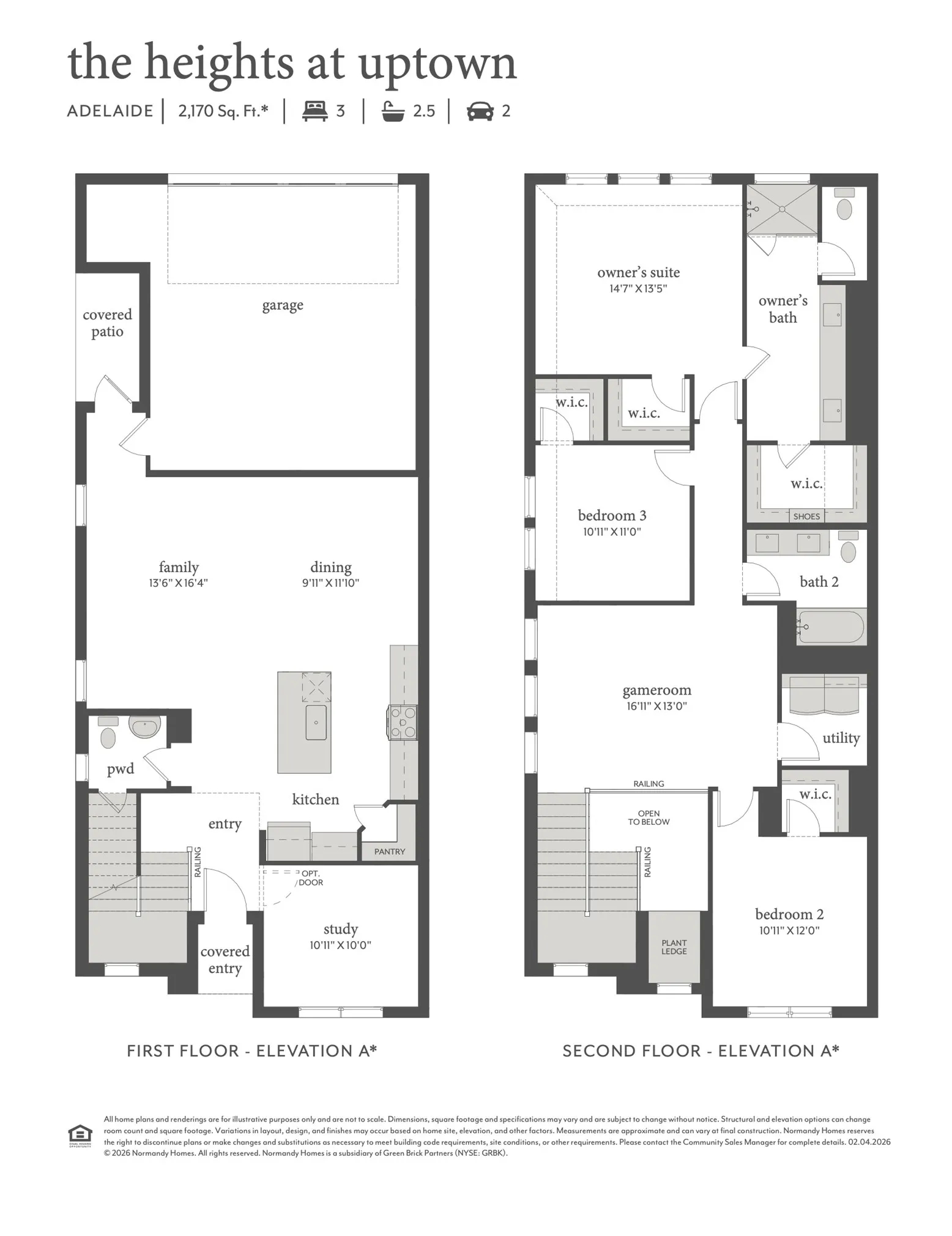 Blending an open and flowing main level with private bedroom spaces upstairs, our Adelaide floor plan was designed for modern living!
