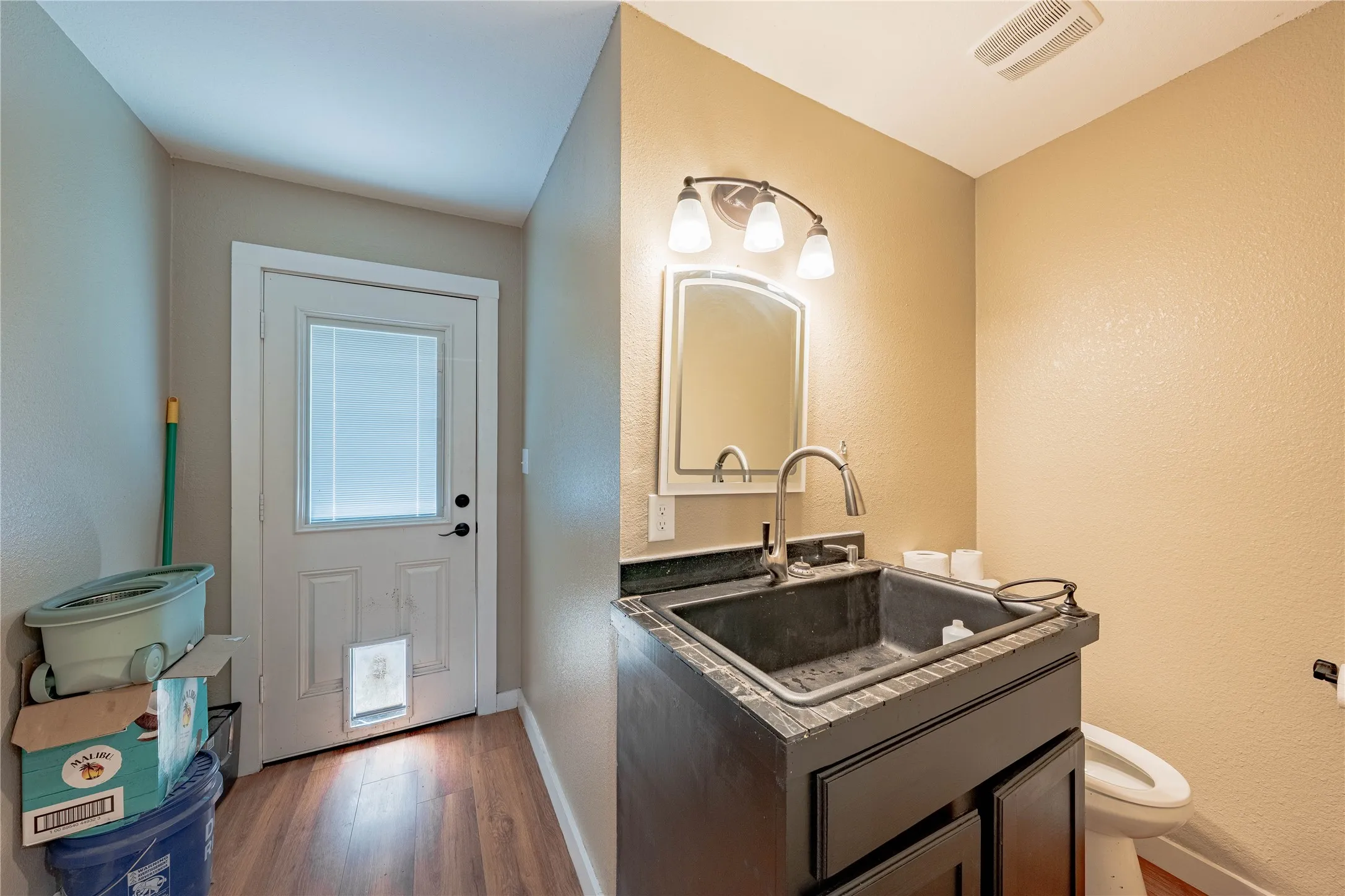 1/2 bath in laundry room