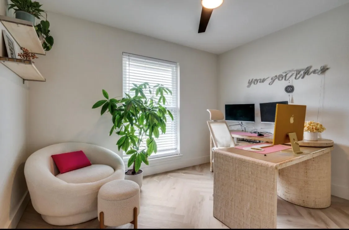 Versatile second bedroom or home office with natural light