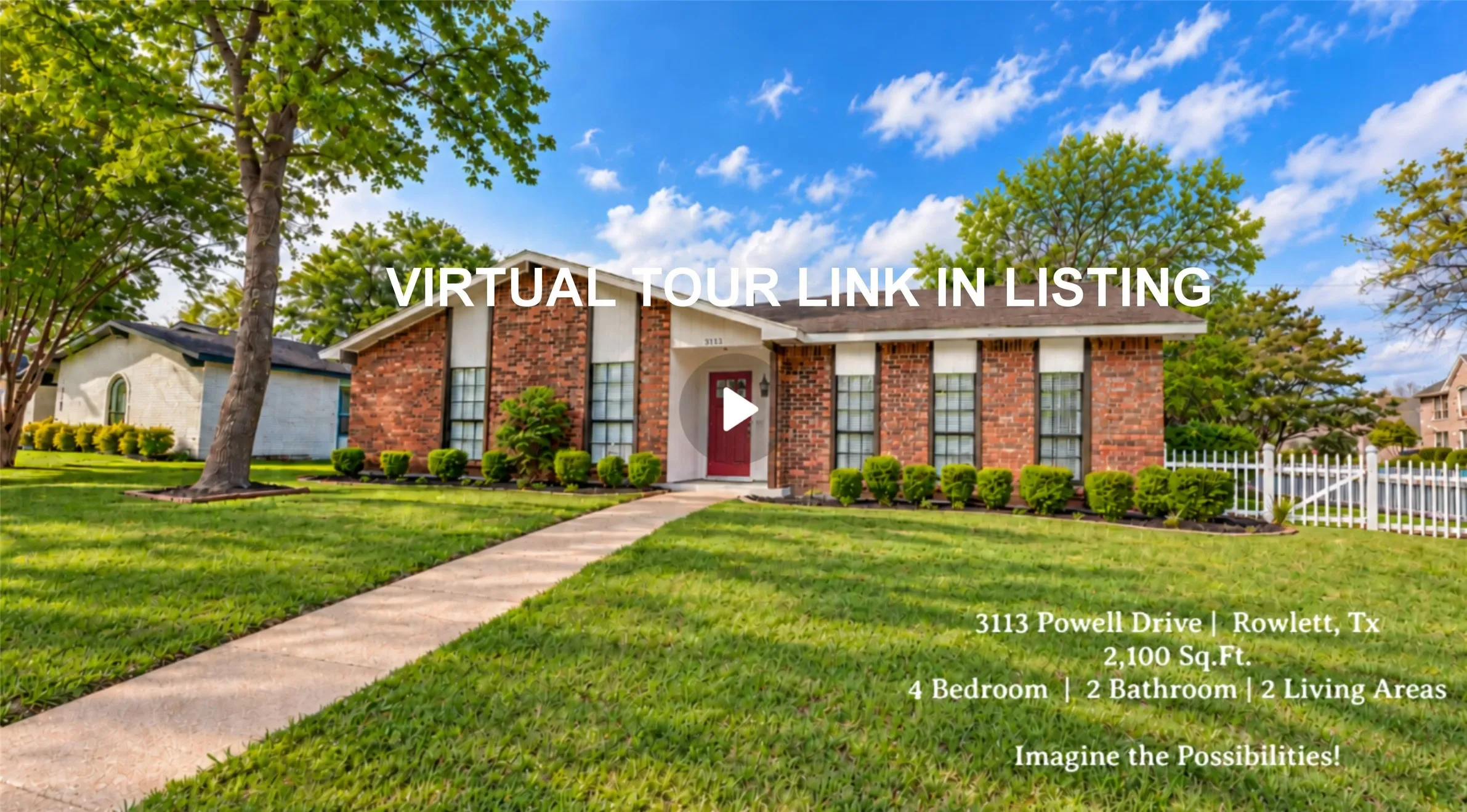Single Family Residence For Sale in Dallas County , 3113 Powell Drive, Rowlett, Texas 75088, 4 Bedroom, 2 Bathroom, 2 Garage spaces, 2,100 Sqft, built in 1979, mls#21409344, Real Estate Agent in Rowlett, Homes For Sale in Dallas county, Homes For Sale in Rowlett, Realtor in Rowlett Texas, Real Estate Brokerage Independent Realty Texas, Luminita Cordes Realtor