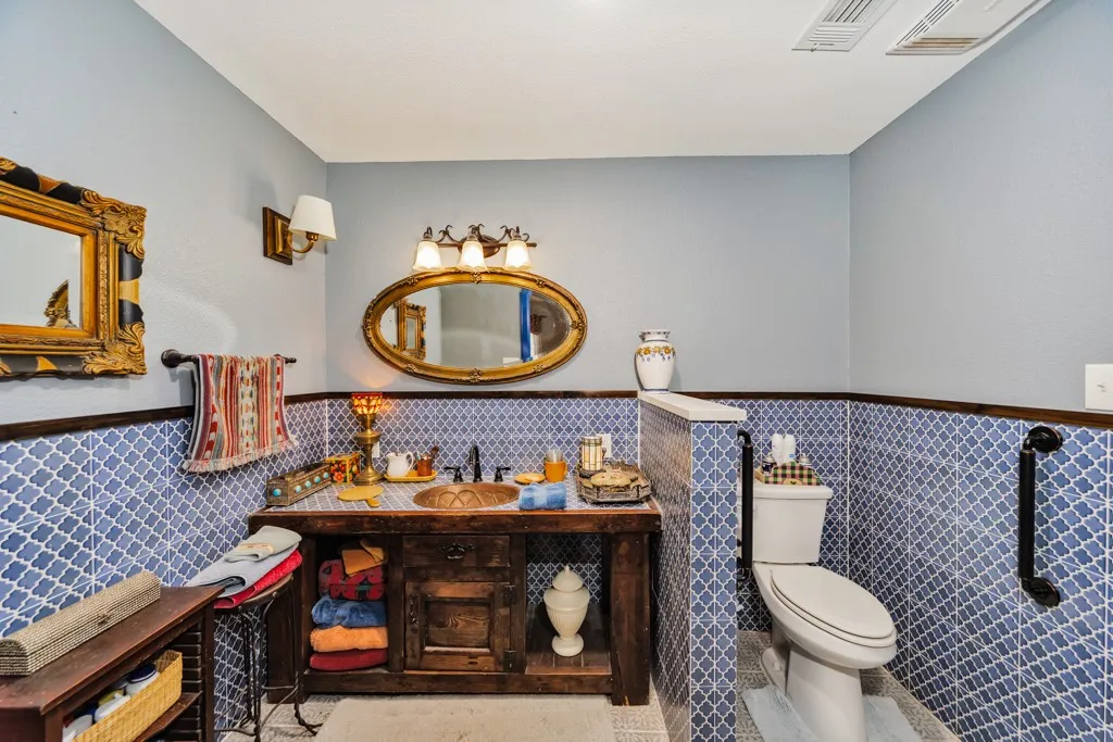 Ensuite bathroom has large walk-in shower