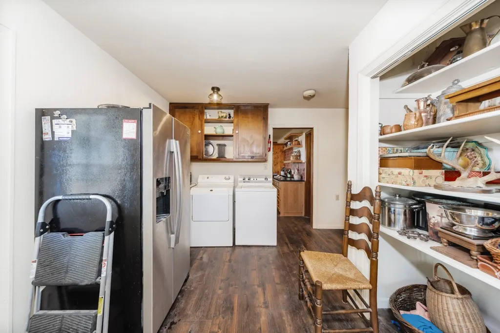 Portion of auxiliary kitchen and laundry area