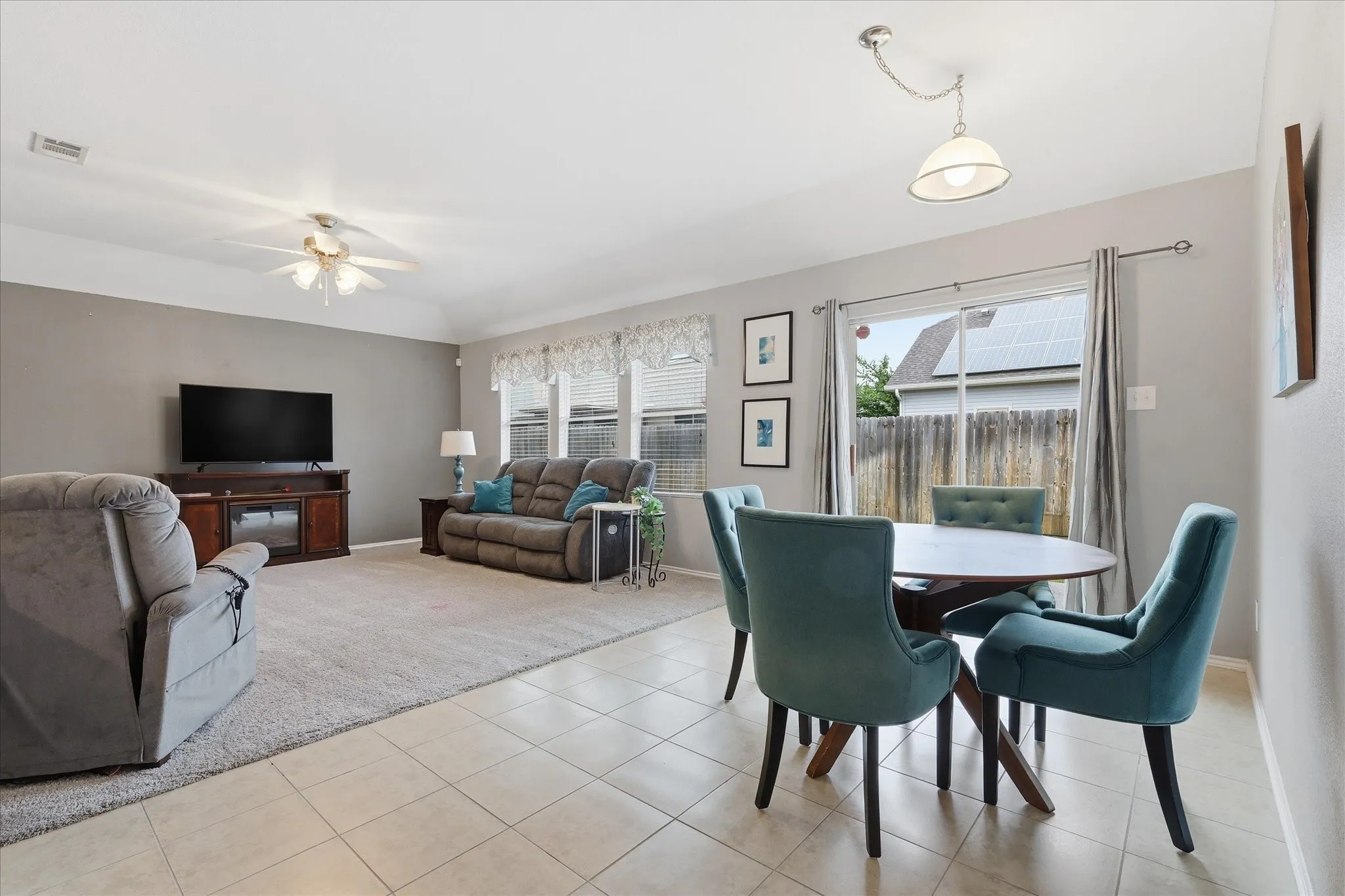 Casual Dining open to Living Room