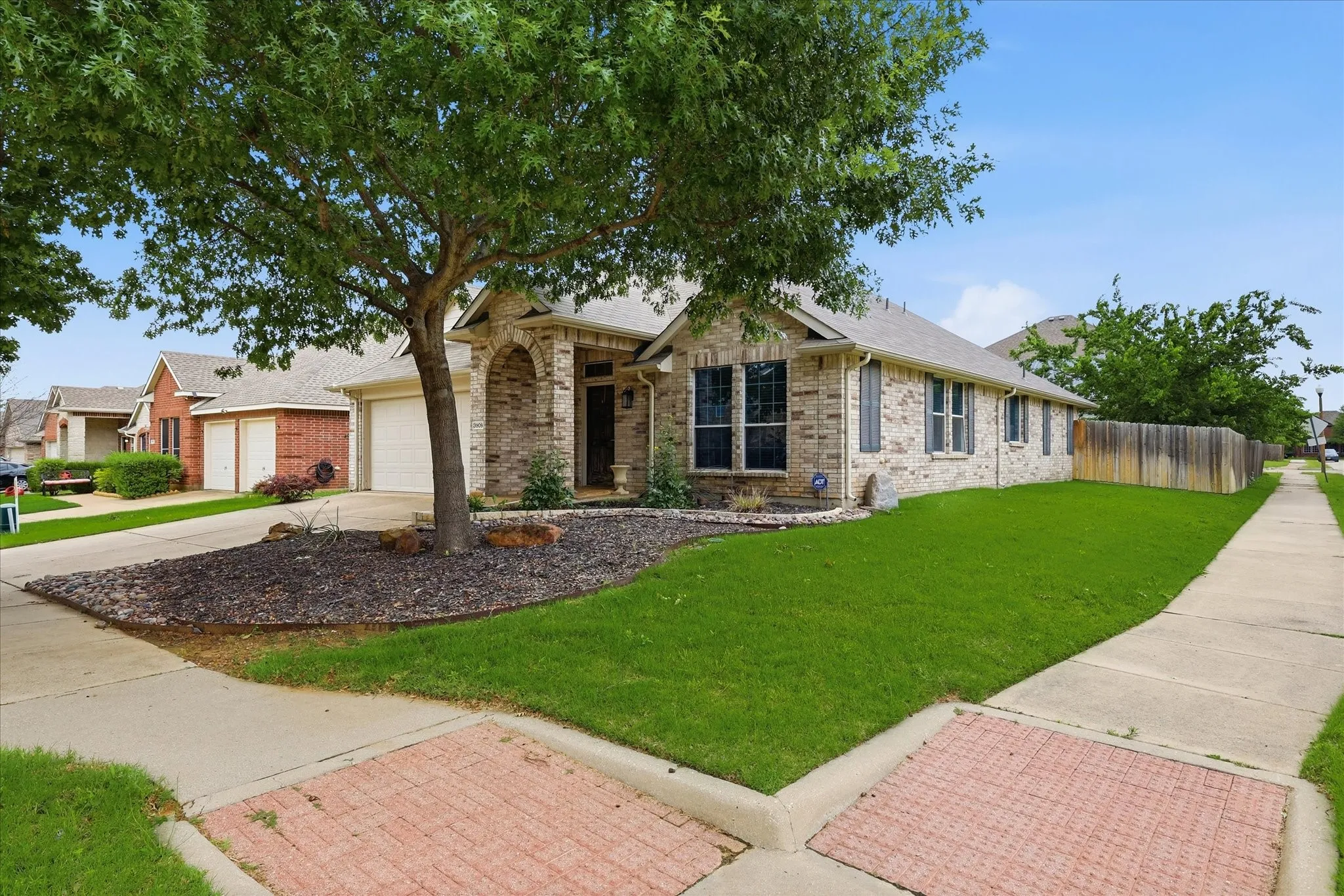 Large corner lot.