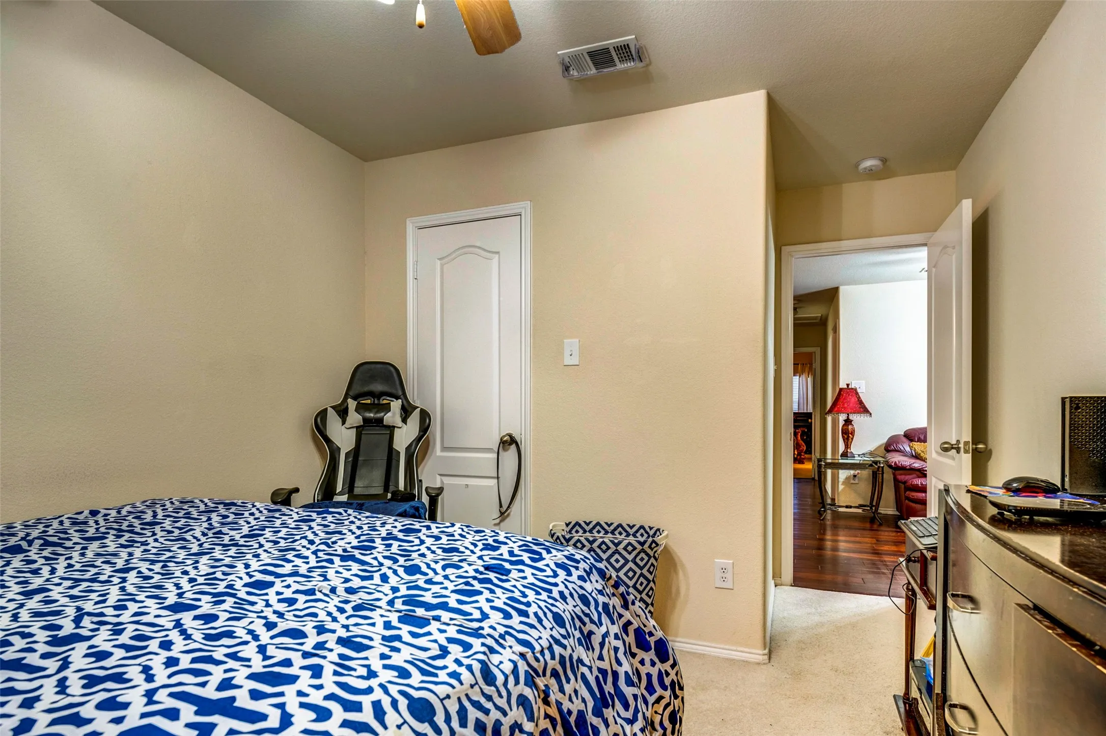 White interior door with paneling
