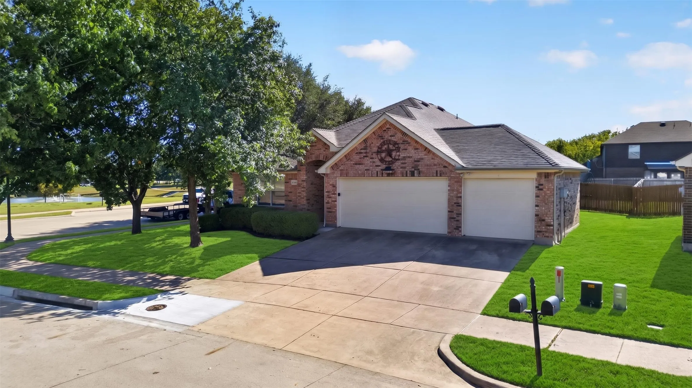 Corner lot located across from lake and park
