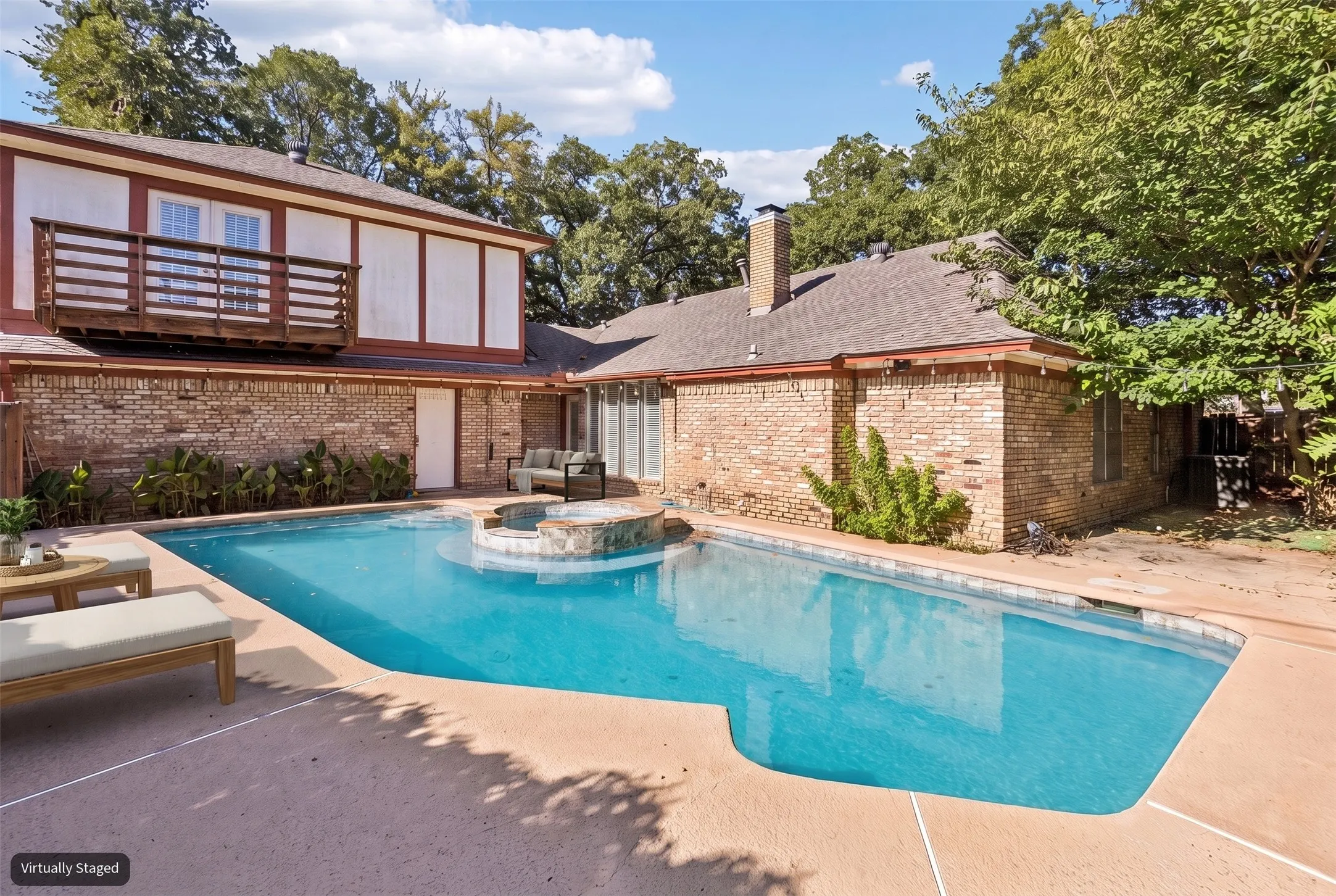Spacious private pool are with plenty of room for outdoor entertaining
