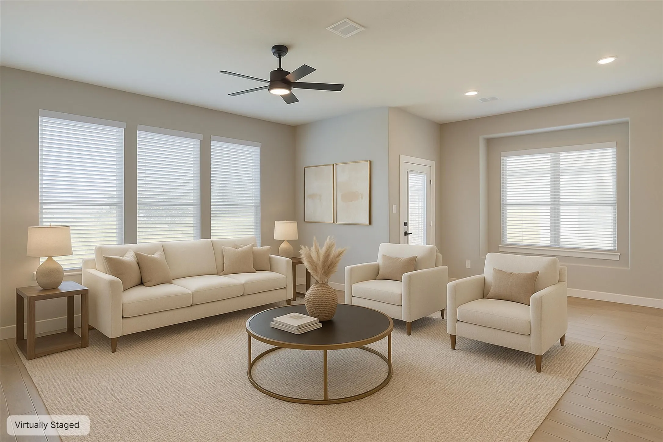 Living room staged