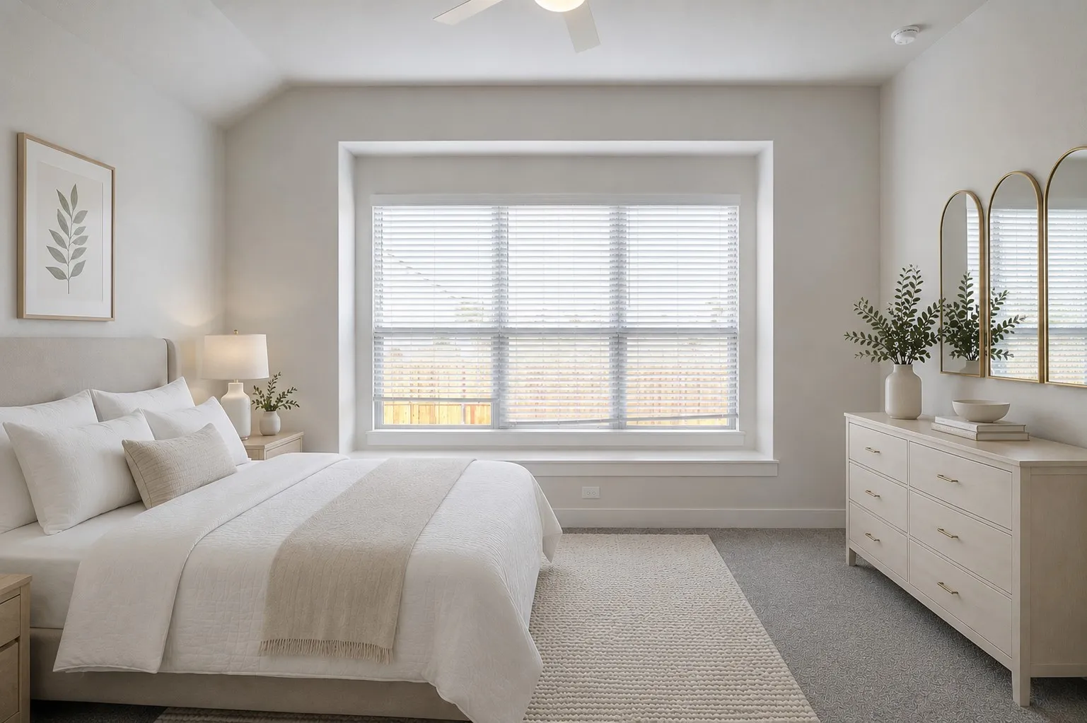 Staged Primary bedroom