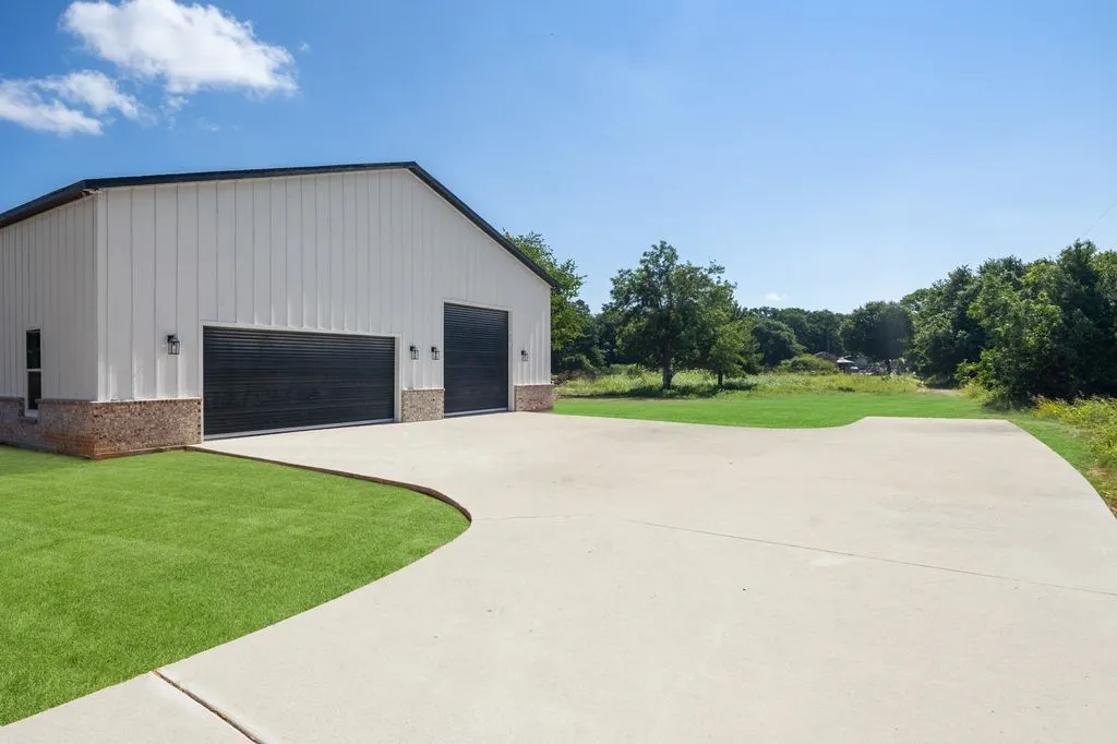 RV parking with extra thick concrete poured to support the weight of an RV