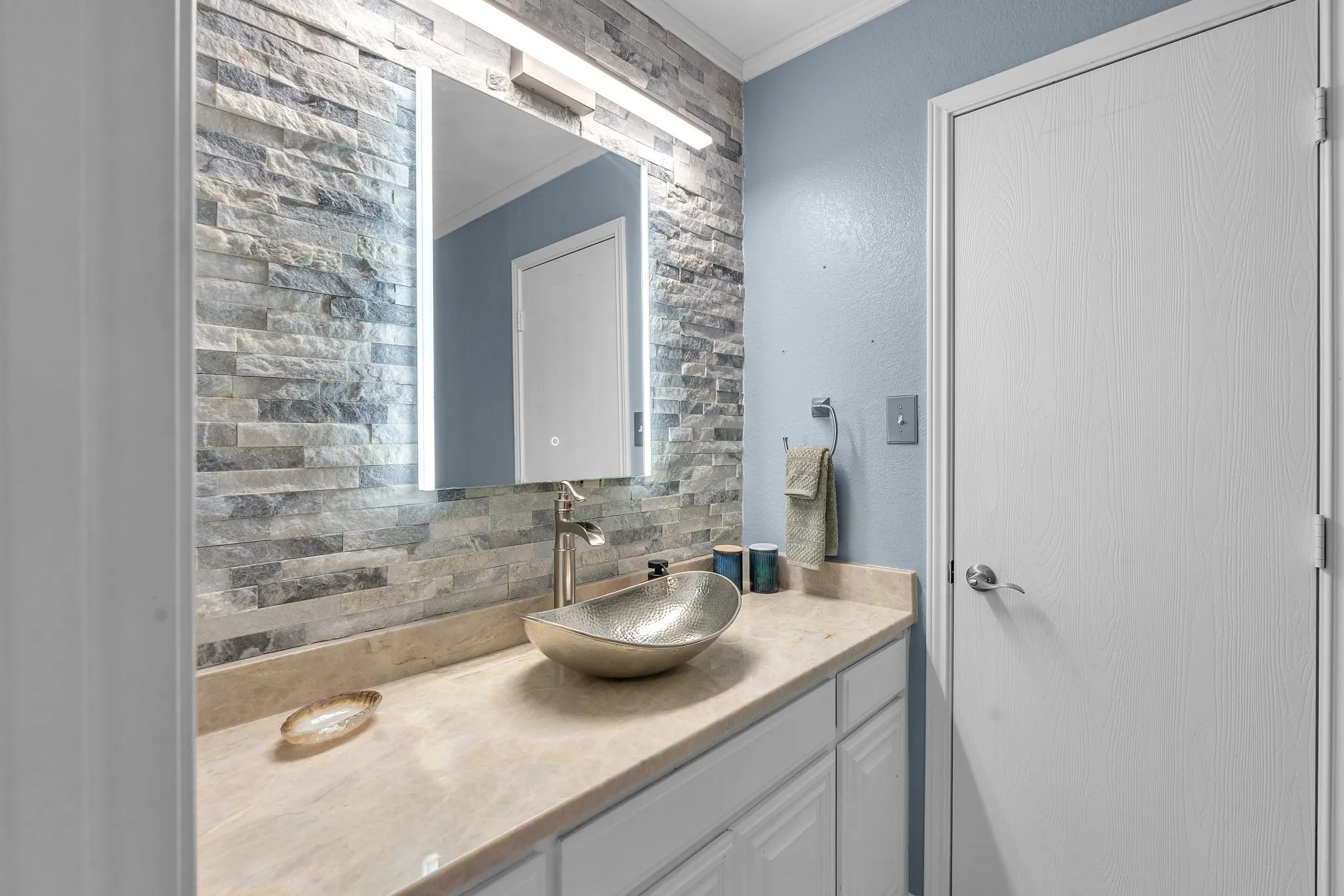 Hall bath vanity