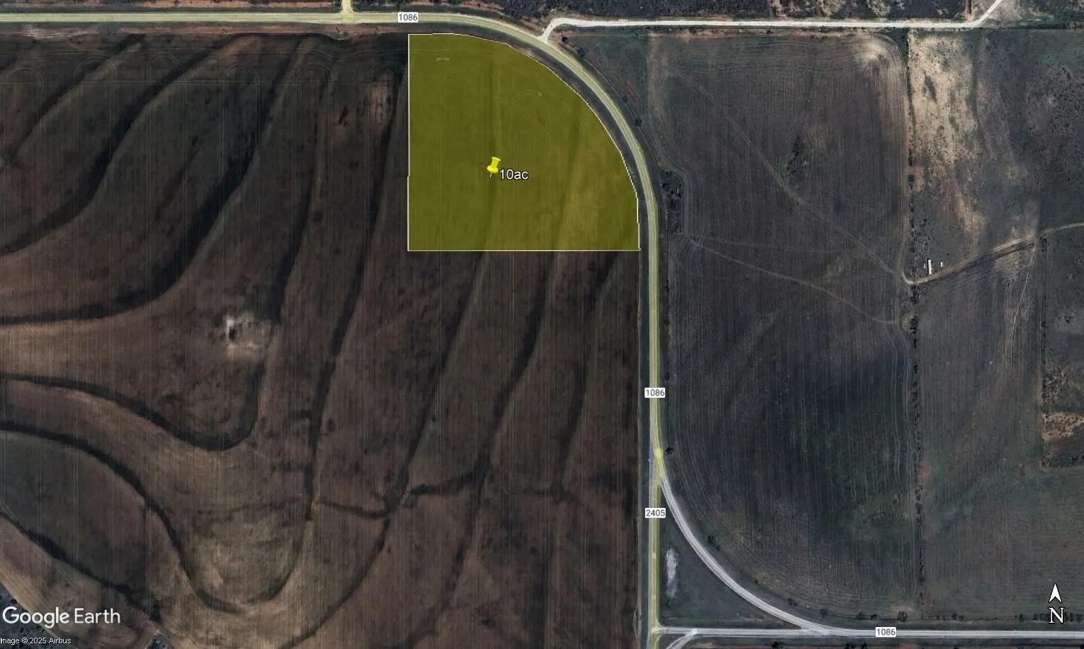 Aerial Property Survey. Depicting the property boundaries and land configuration as viewed from above