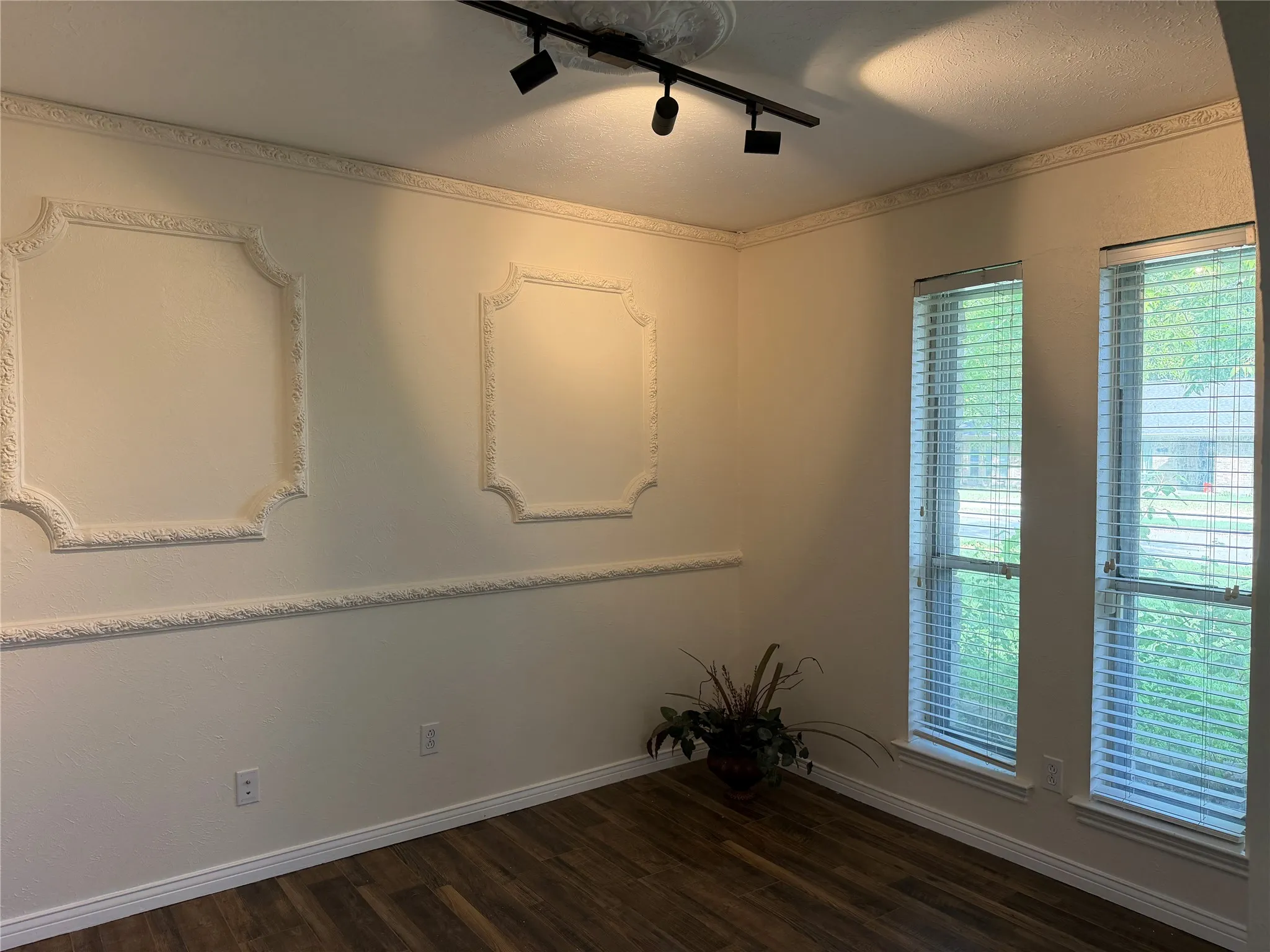 Decorative wall molding and chair rail accents