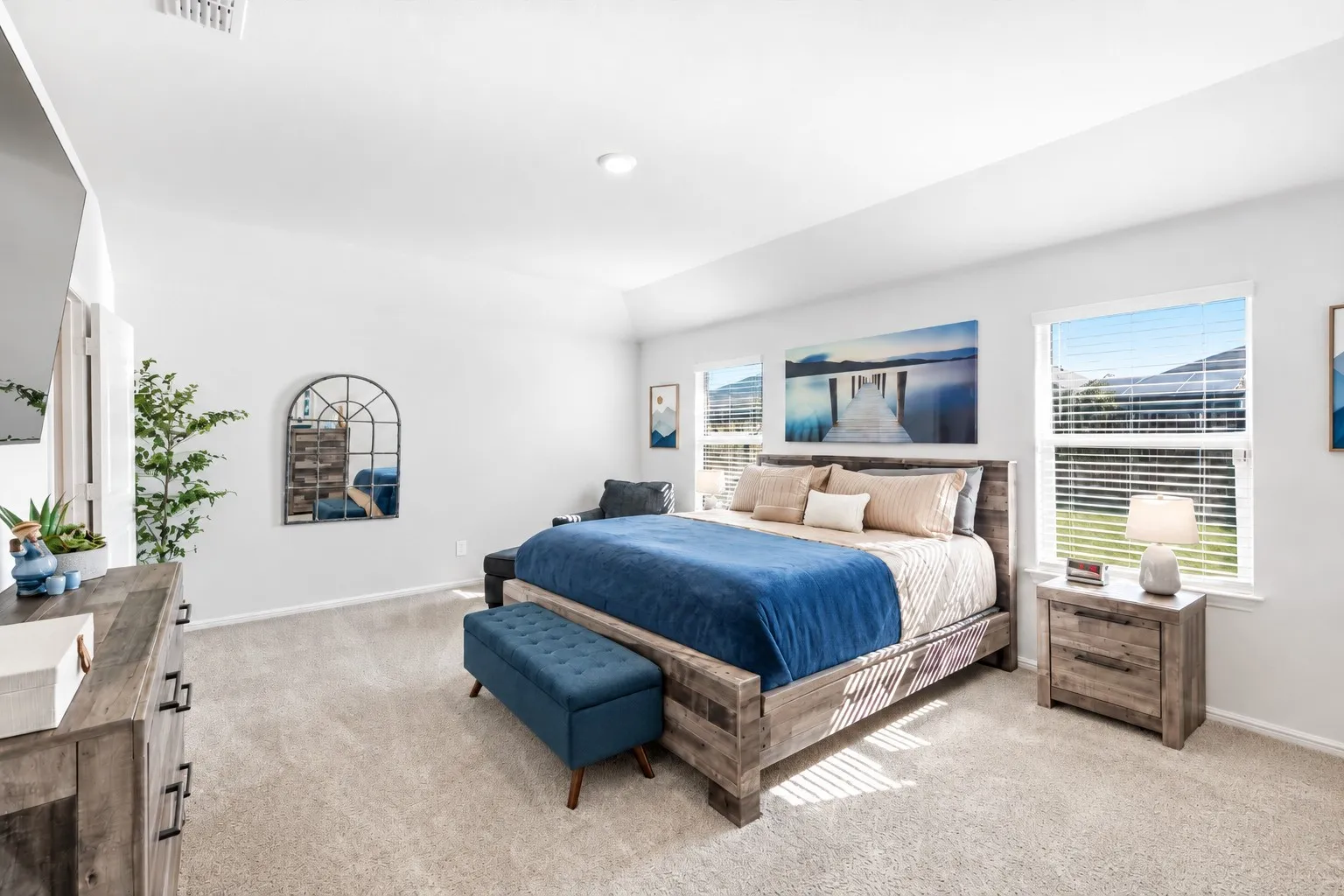 Recessed lighting and ceiling fan
