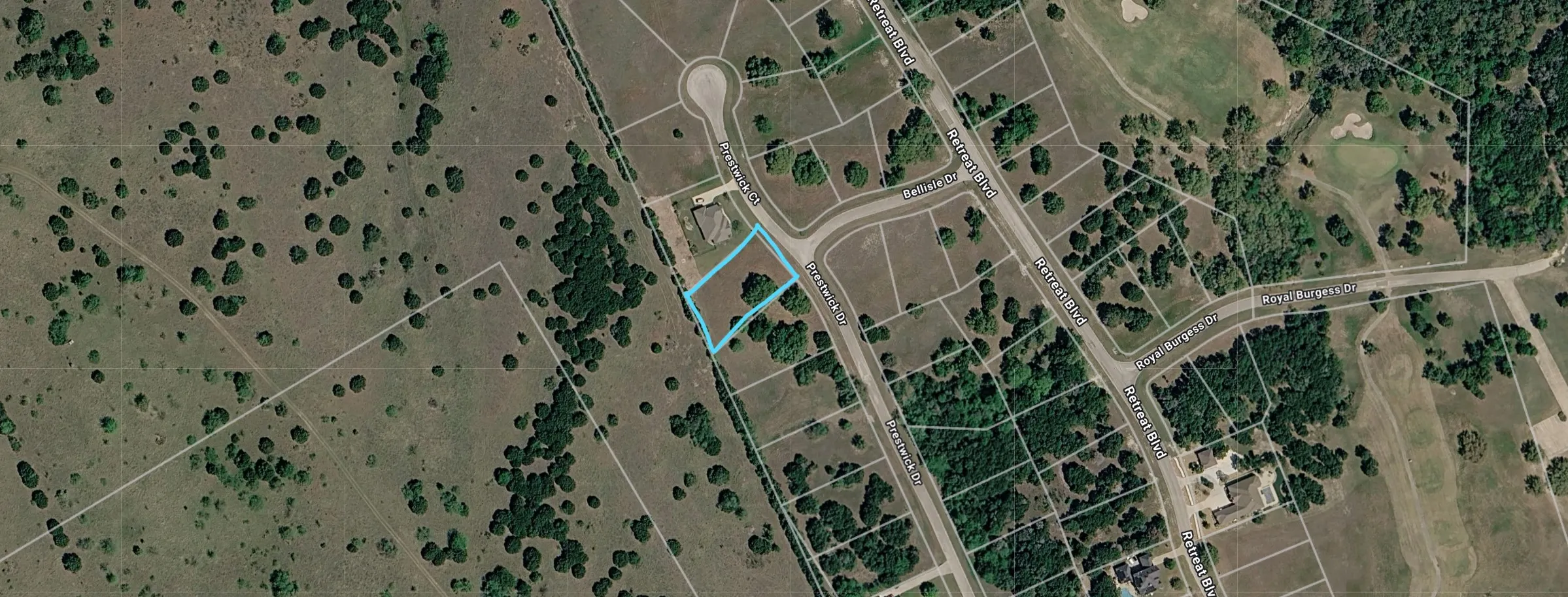 Plat Map. Outlining the surveyed boundary lines of the property