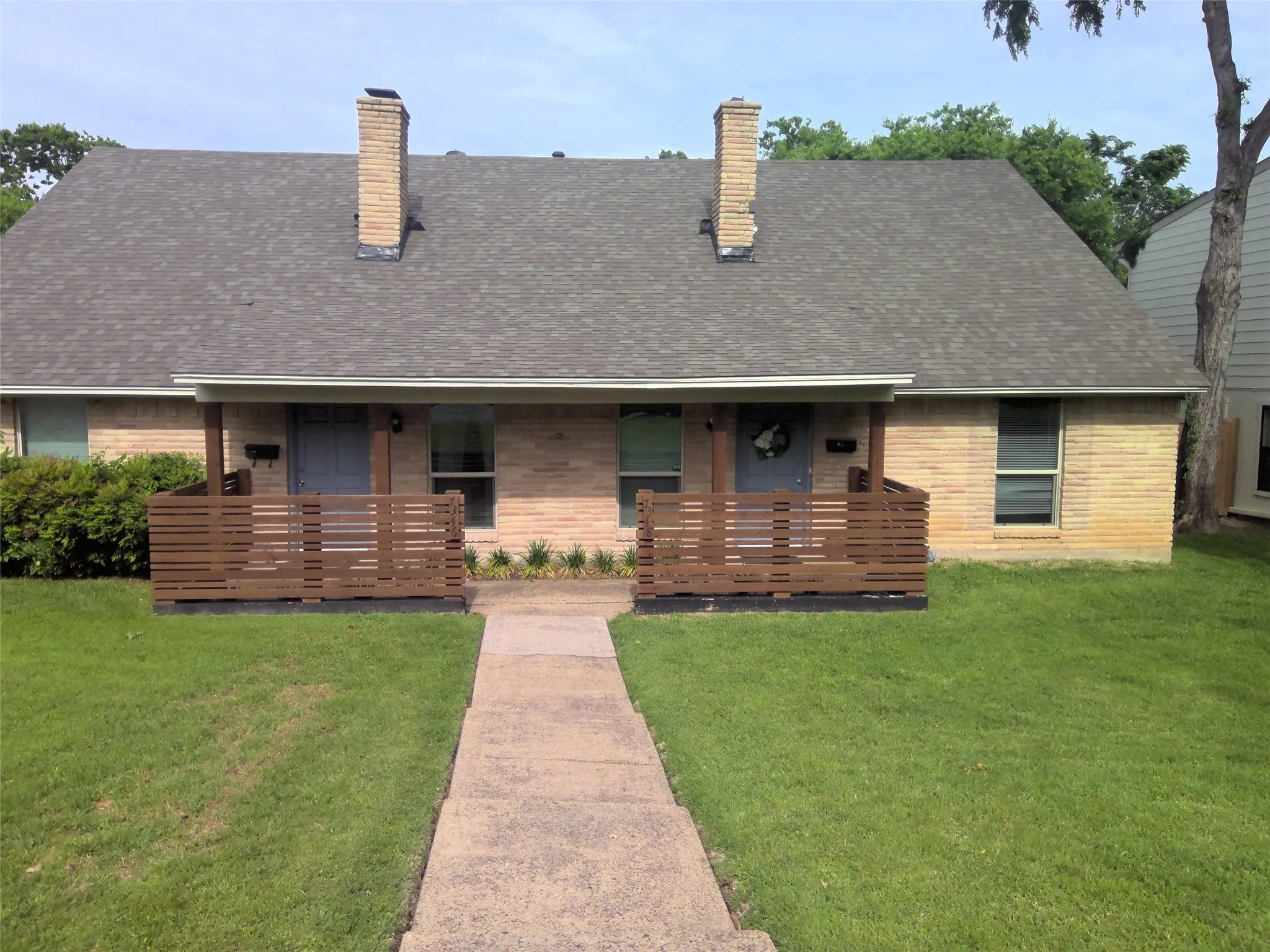 7348 Walling Lane is the unit on the right