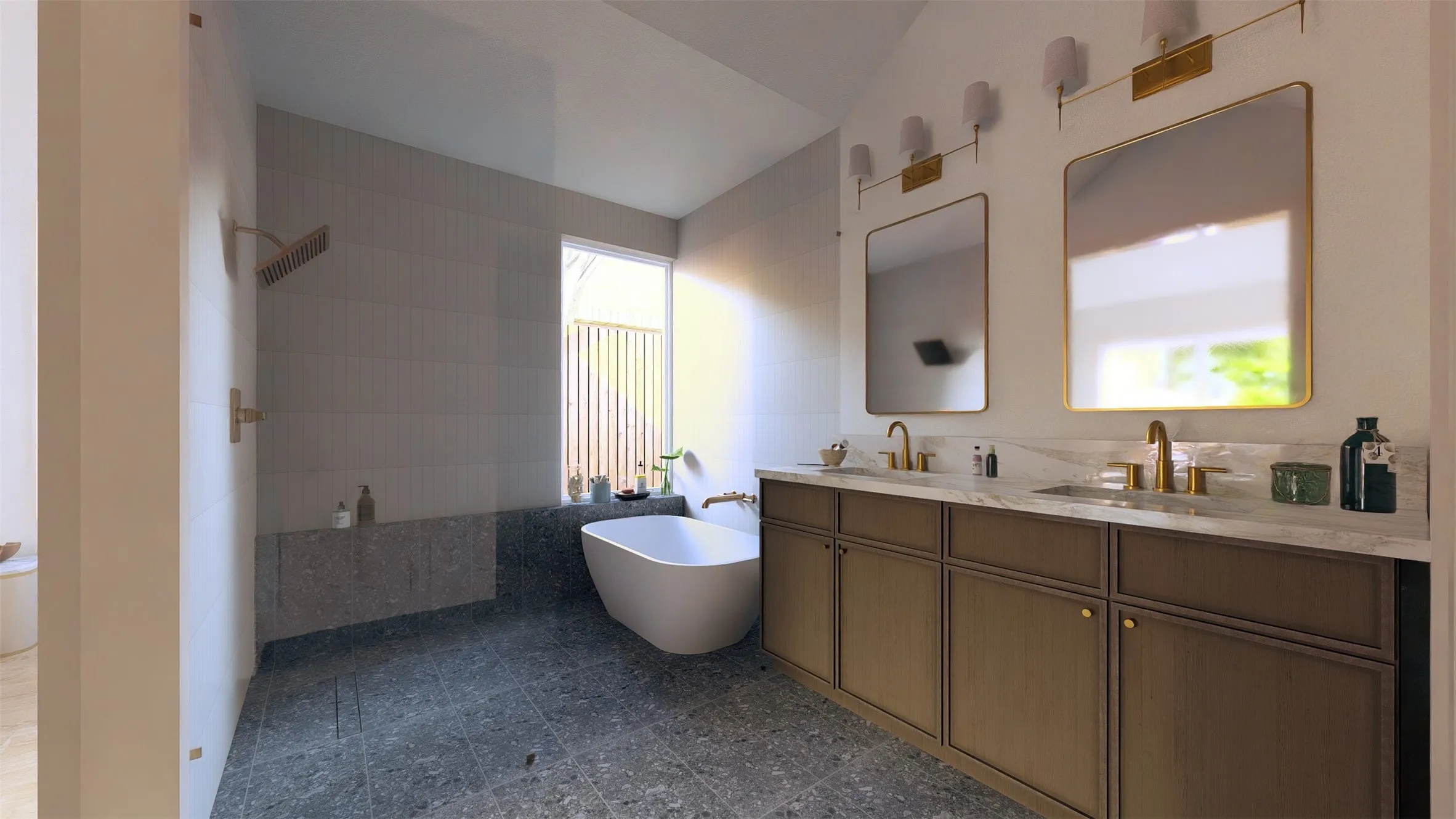 Rendering of the master Bath