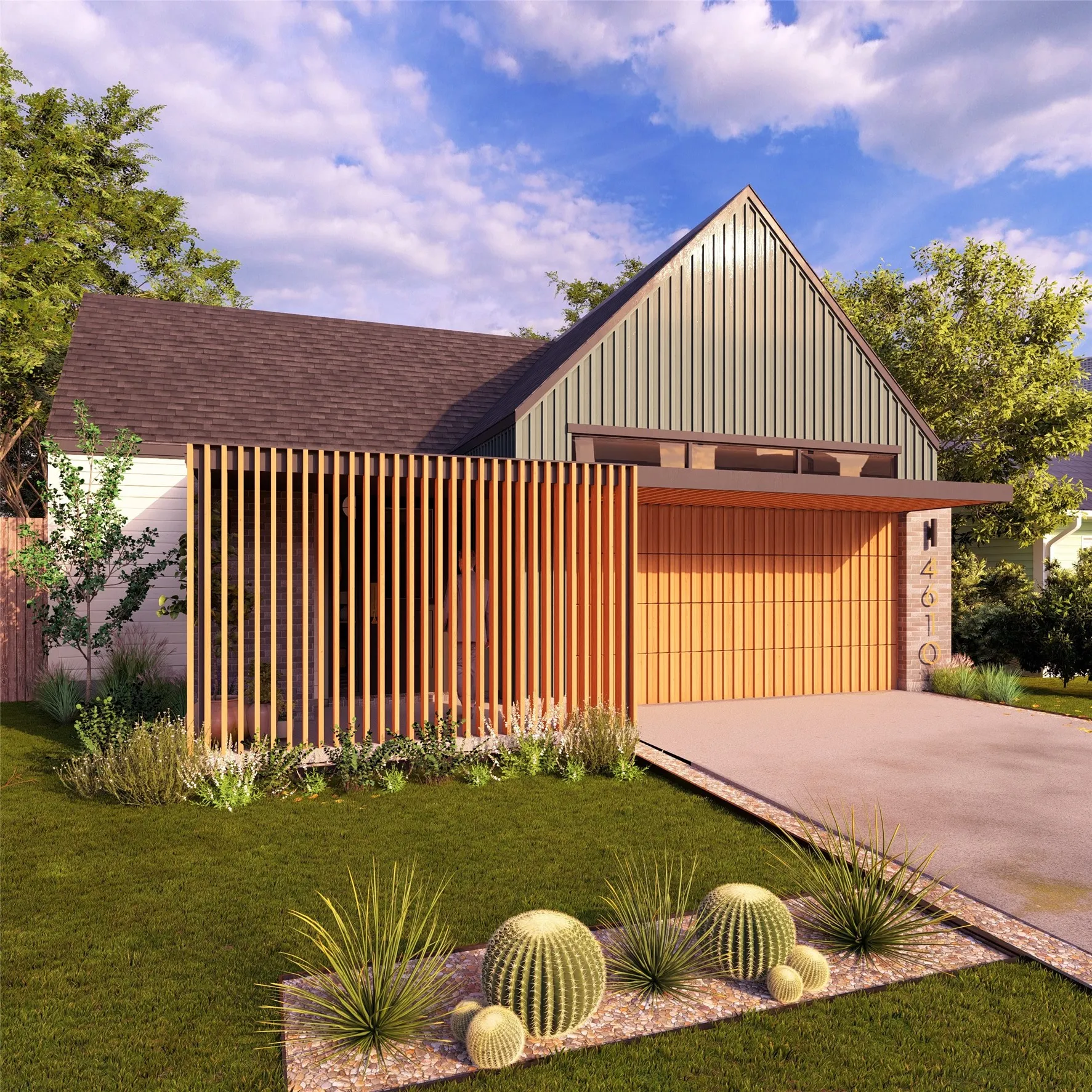 Rendering of the Front of the house