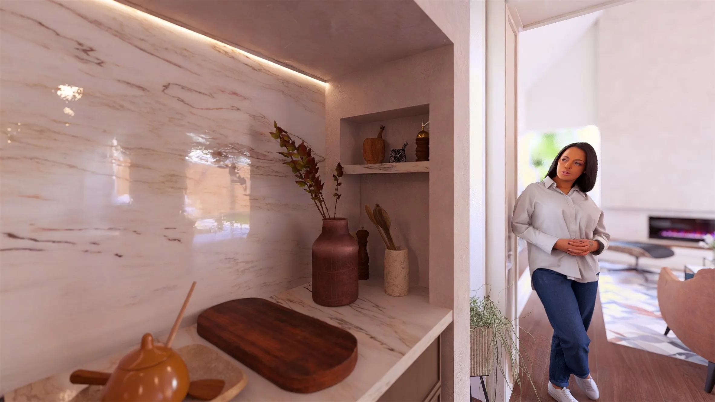 Rendering of the Kitchen