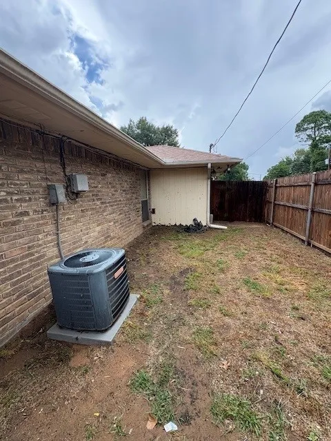 Fenced in backyard