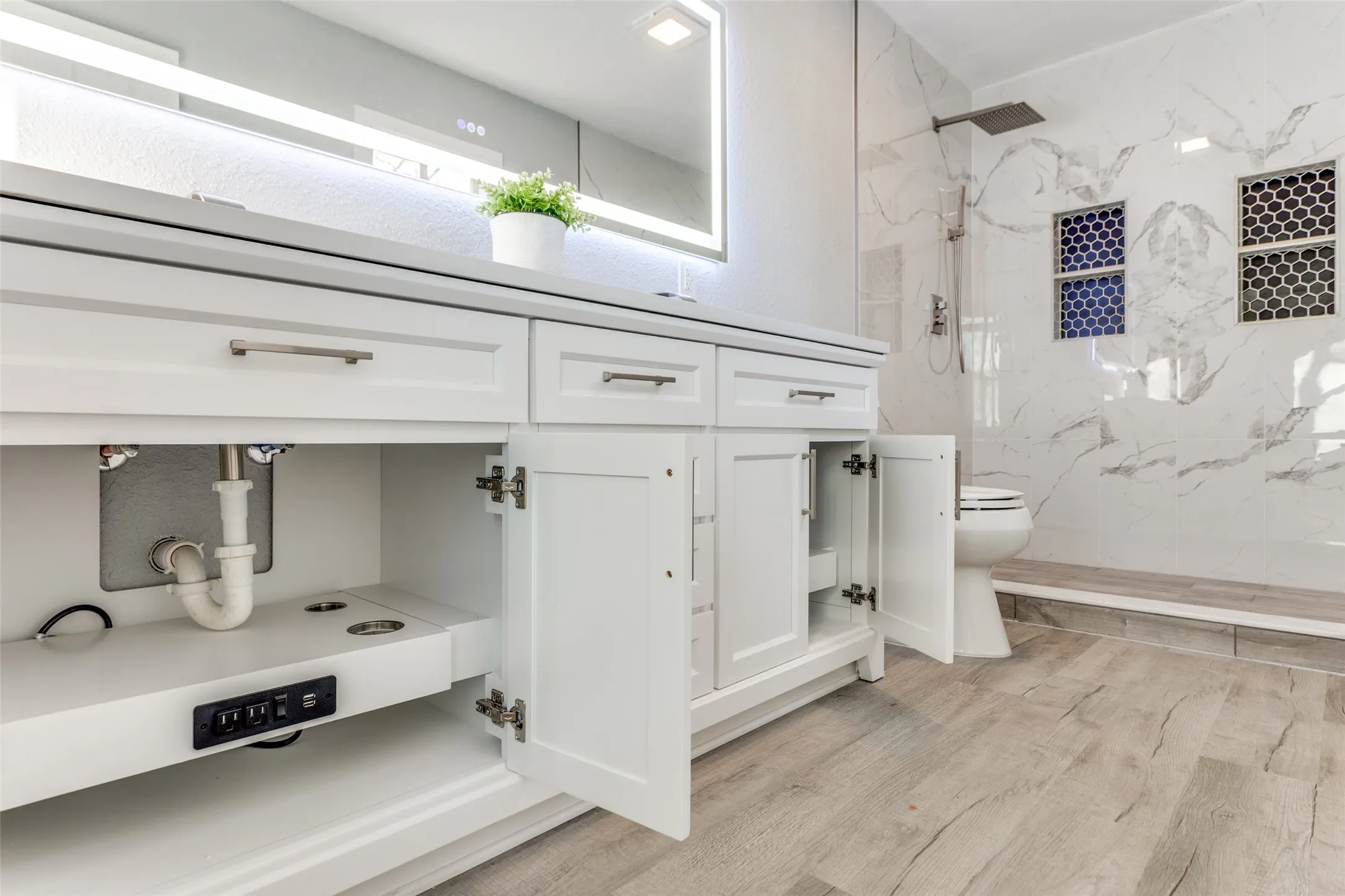 Organized shelving under sink custom