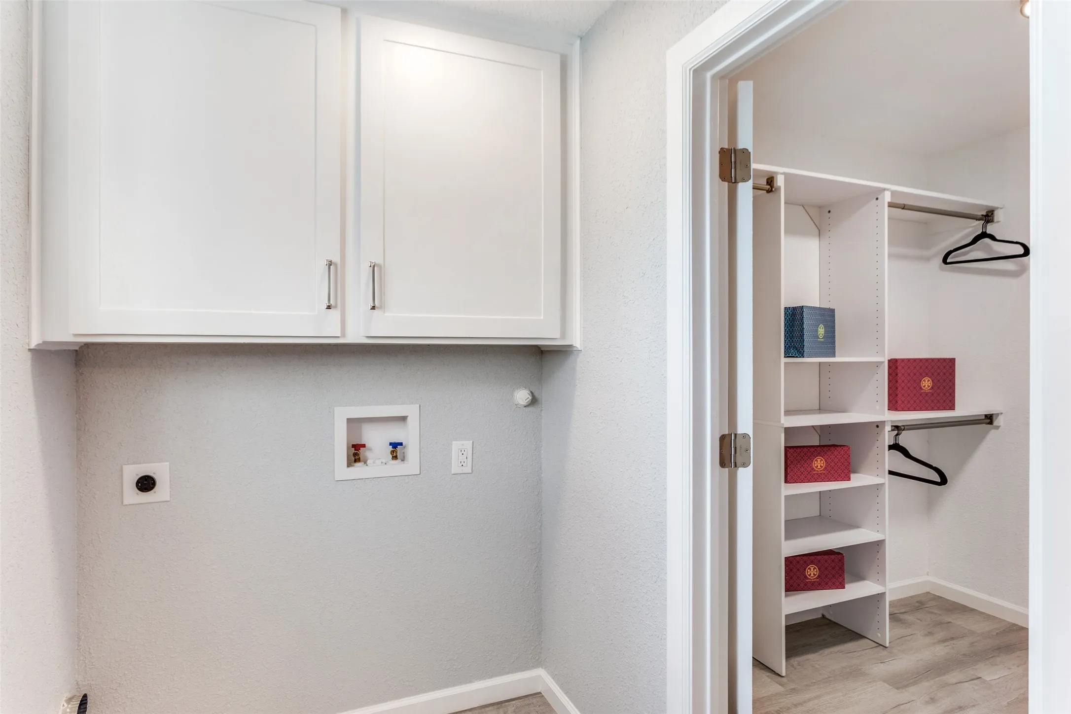 Laundry off master bedroom closet