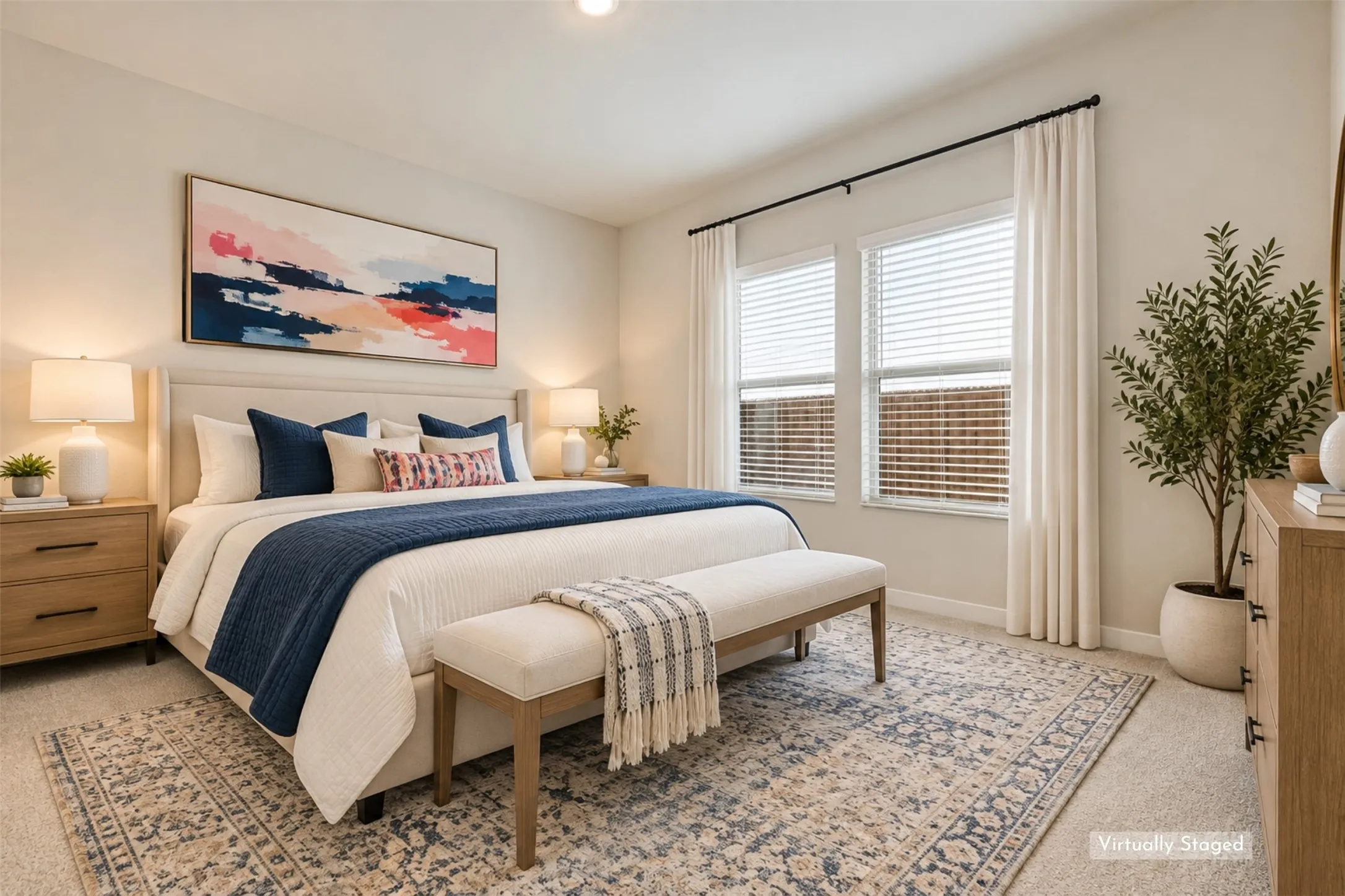A Peaceful Primary Retreat! - This spacious primary bedroom offers a relaxing atmosphere with plush neutral carpeting, natural light, and room for a generous bedroom arrangement. Its private ensuite bathroom and walk-in closet add comfort and convenience to your daily routine.