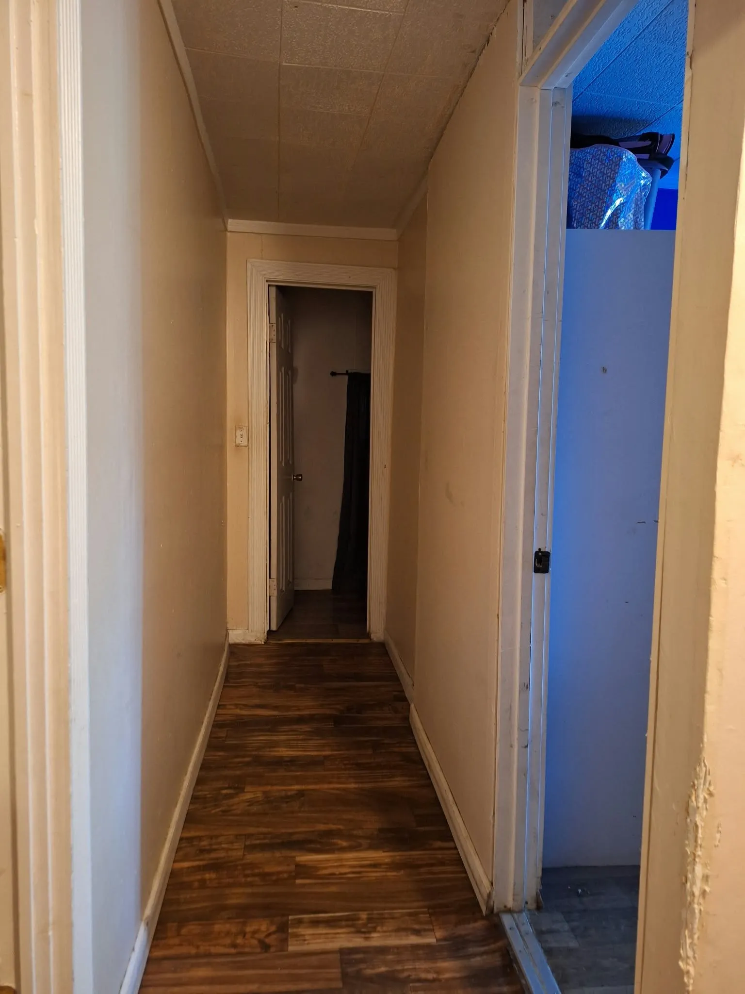 Wood-finish flooring throughout