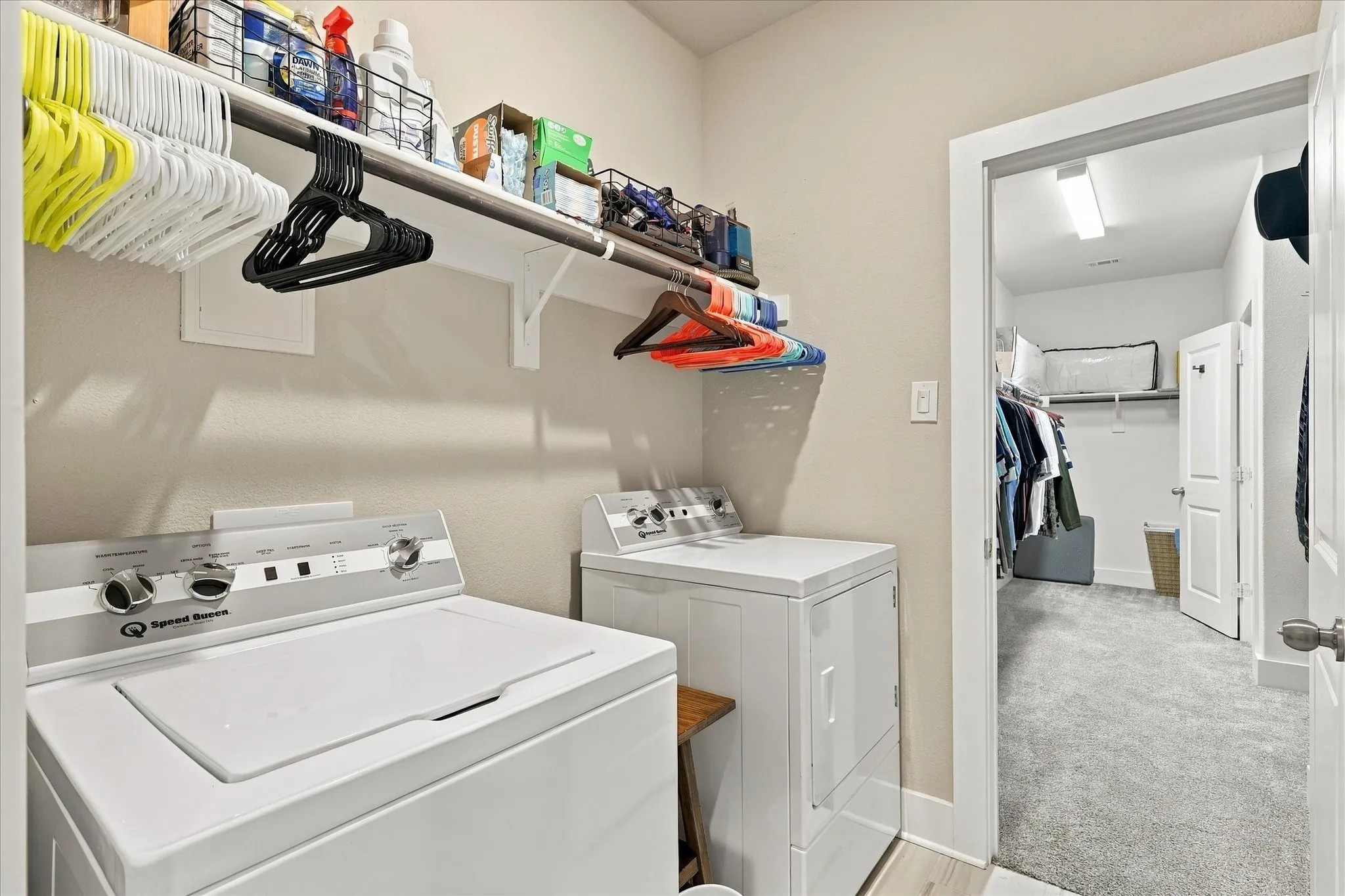 Utility room has space for a refrigerator-freezer.