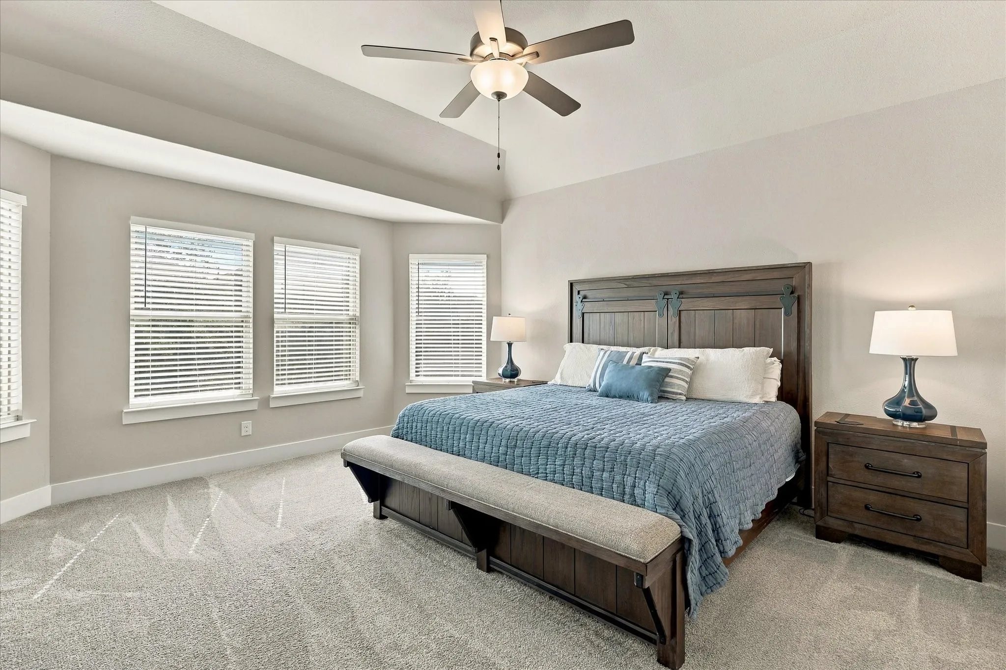 Main BR is split for privacy & the BR set & furniture (less matress) will stay with a full price offer if you want it.