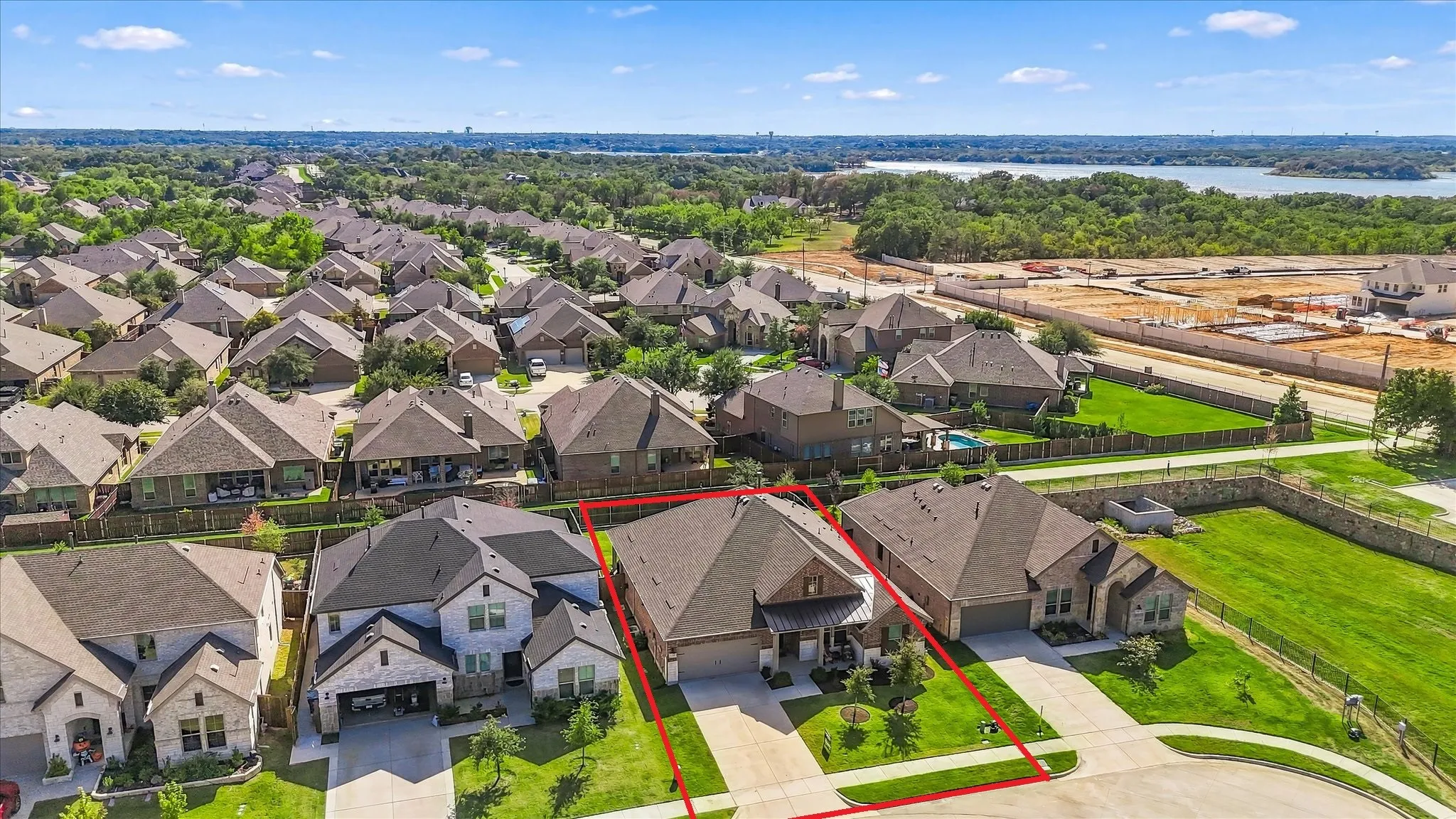 1 house over from the park, playground & trail which runs behind the home.