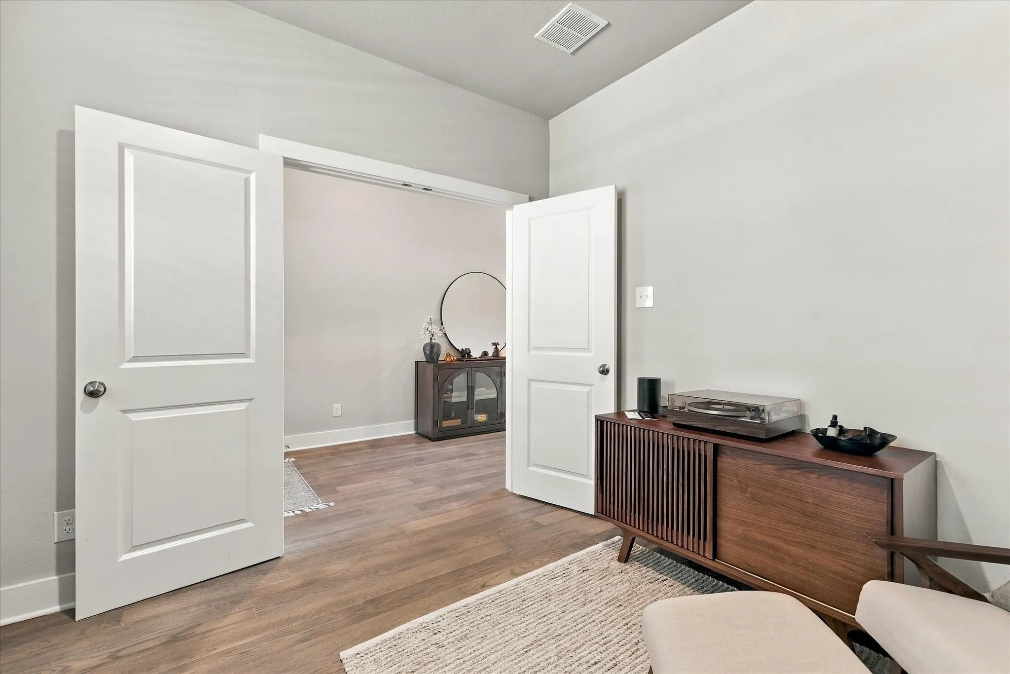 Dedicated office with double doors can also be a 2nd living or 4th bedroom.