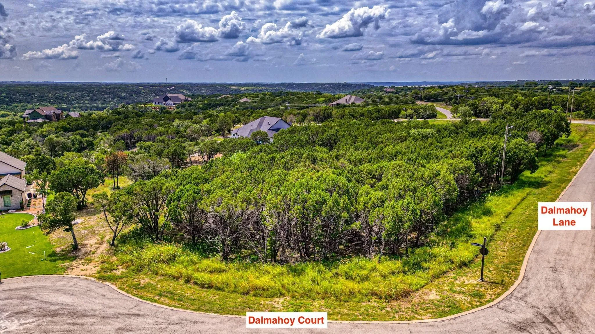Aerial View of Lot from Dalmahoy Court E