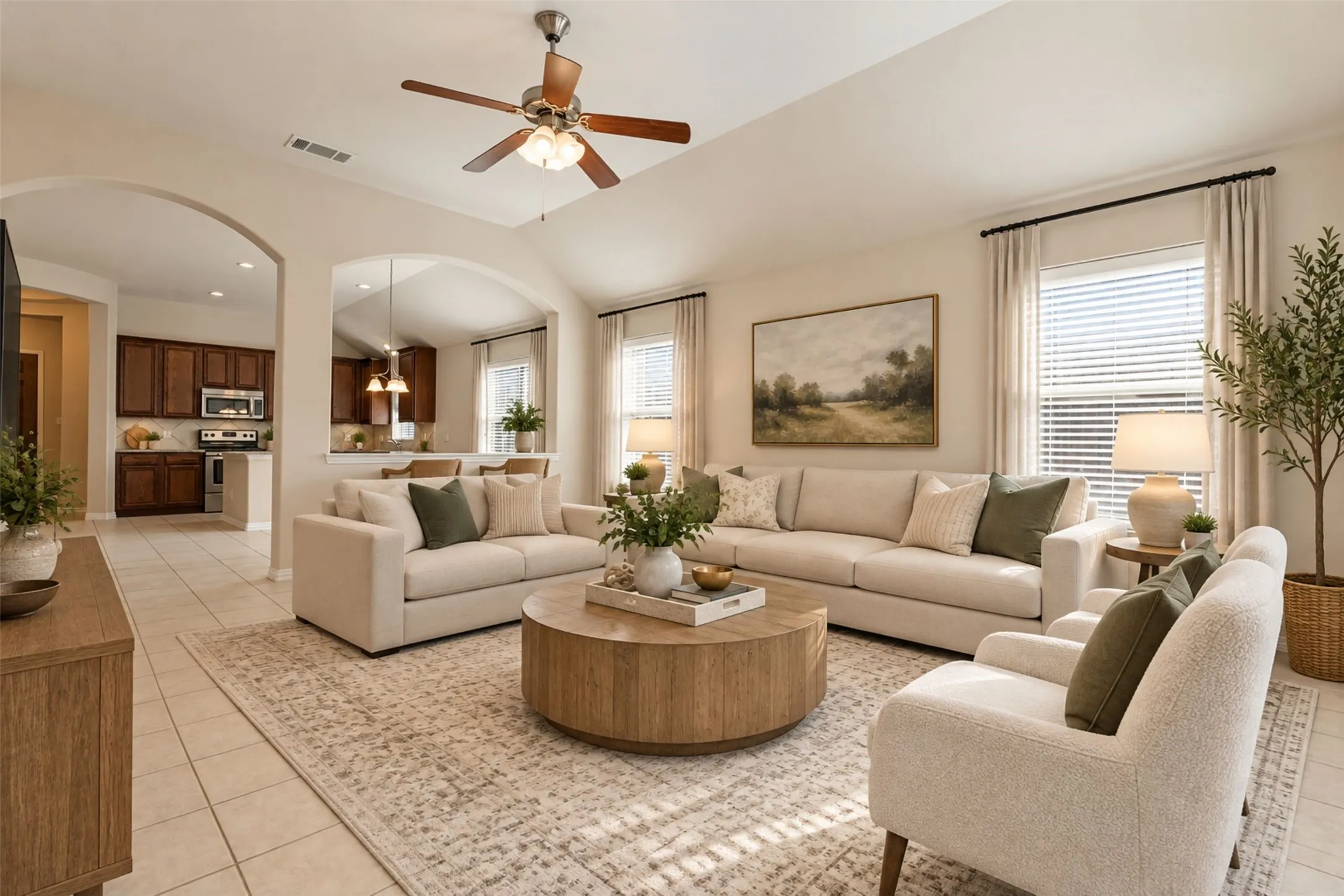 Virtually Staged Living Room