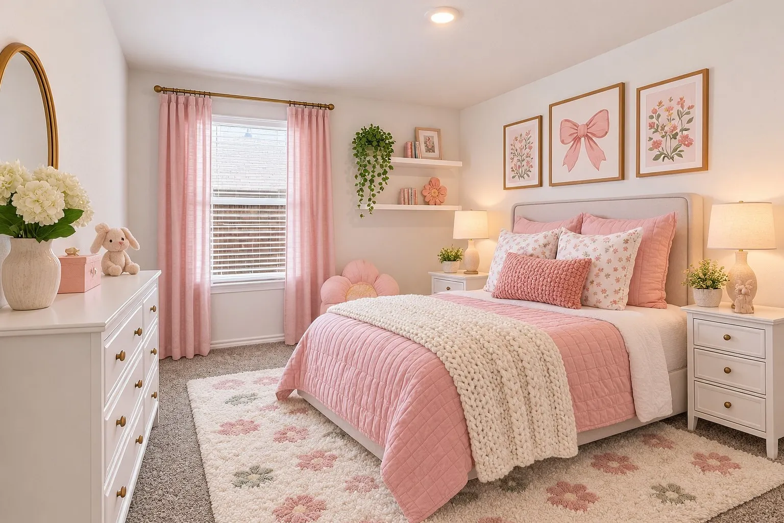 Virtually Staged third bedroom.