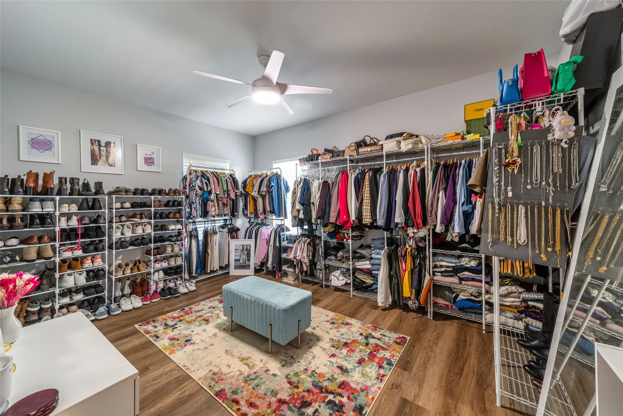 Bedroom being used as huge closet