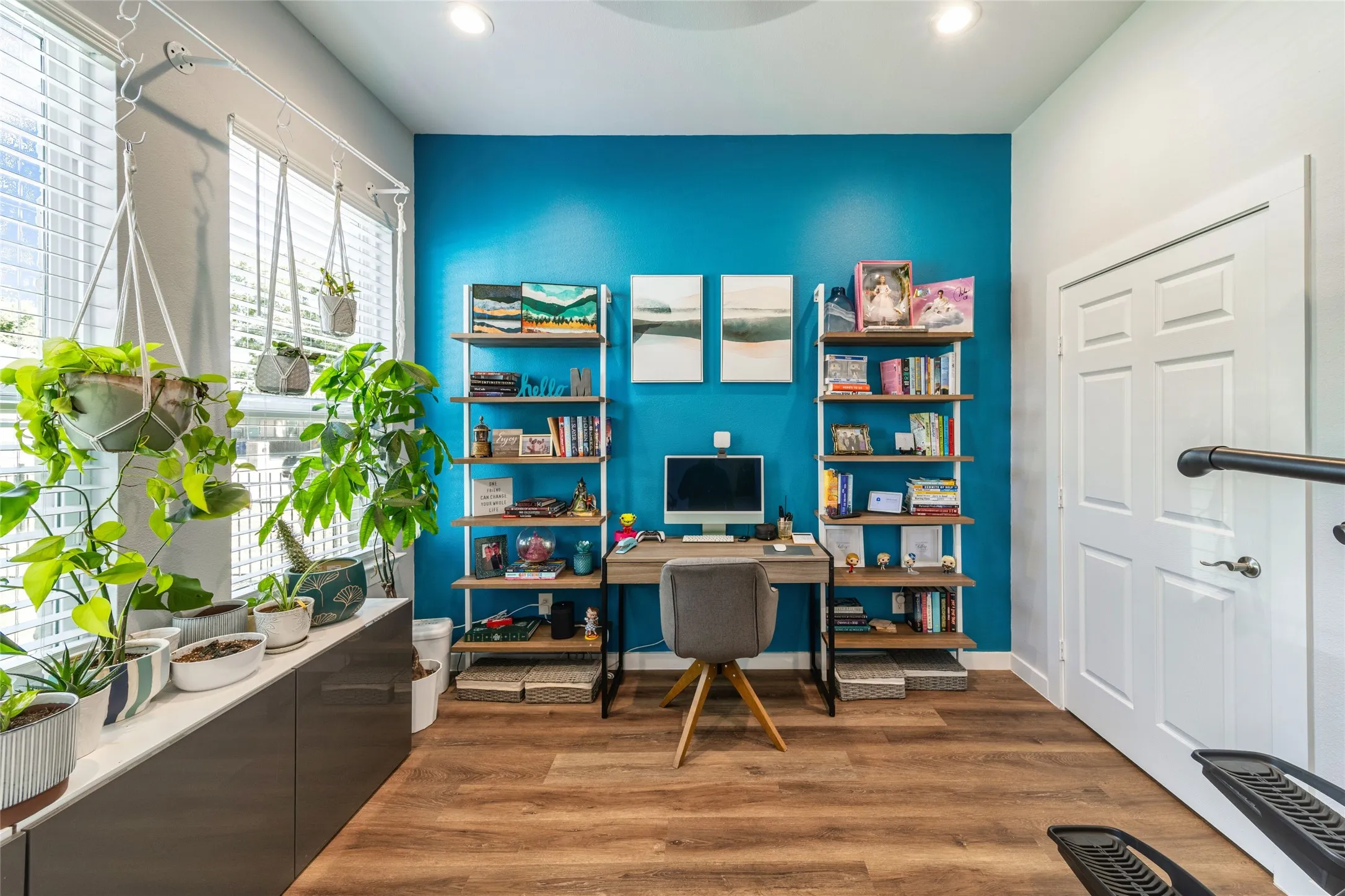 Bedroom being used as an office