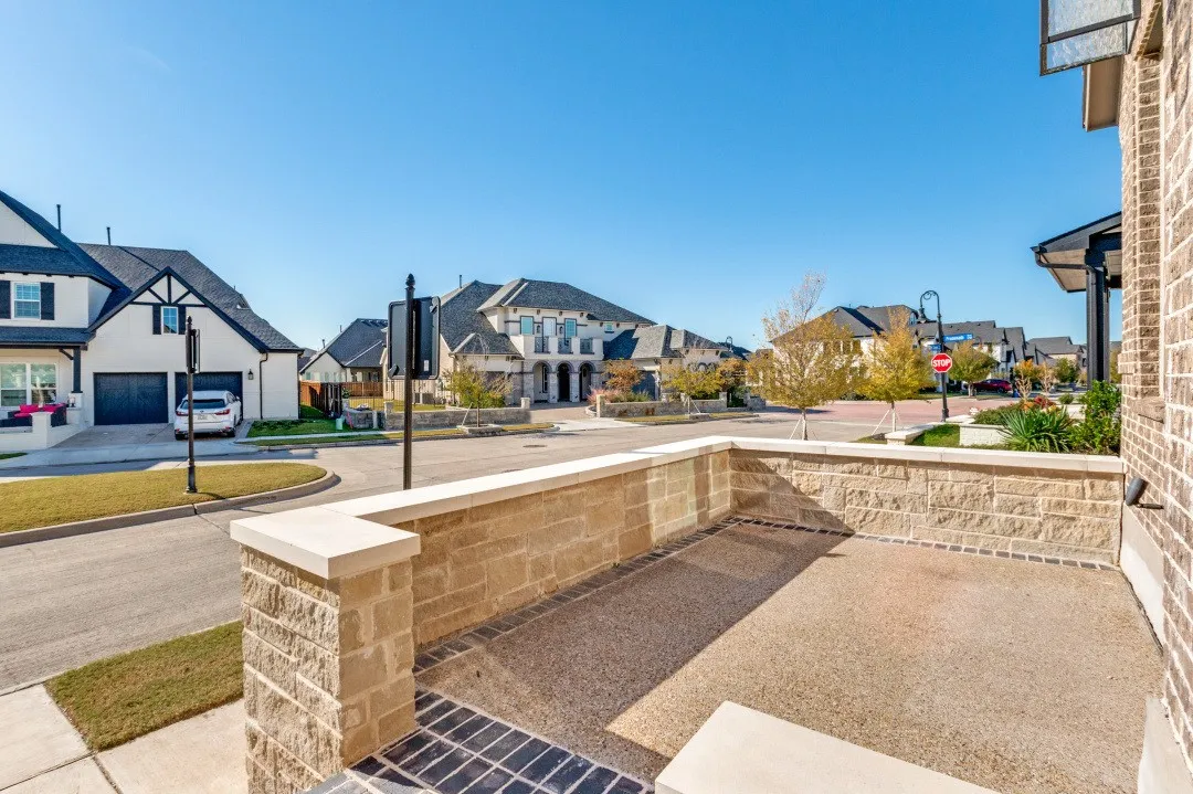 Spacious front porch adds a nice touch to front of house and entrance.