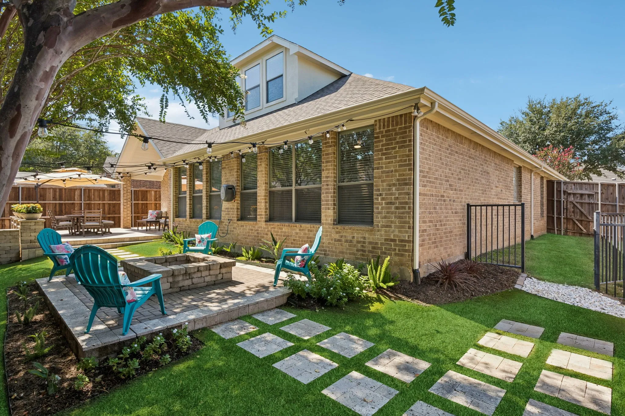 The back and side yard provide great spaces to enjoy the weather