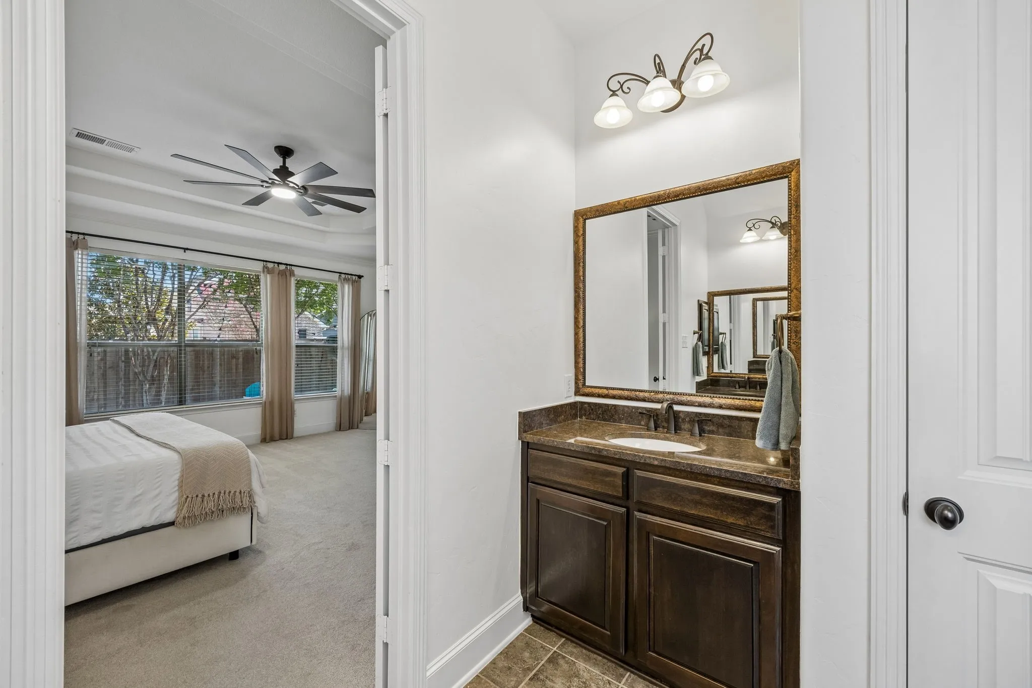 The 2nd vanity on the primary bathroom