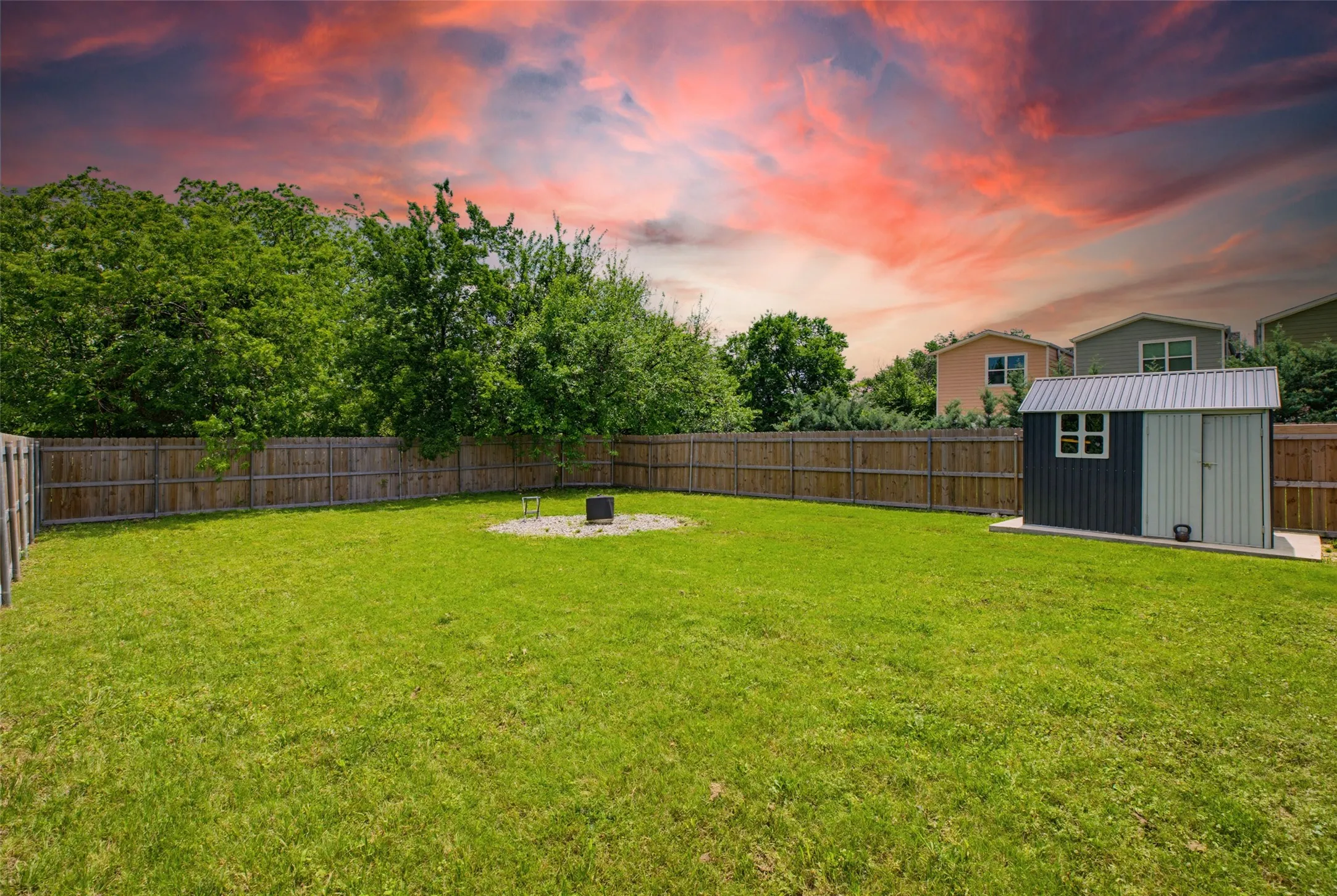Expansive Fenced Backyard | Generous Green Space + Storage Shed
