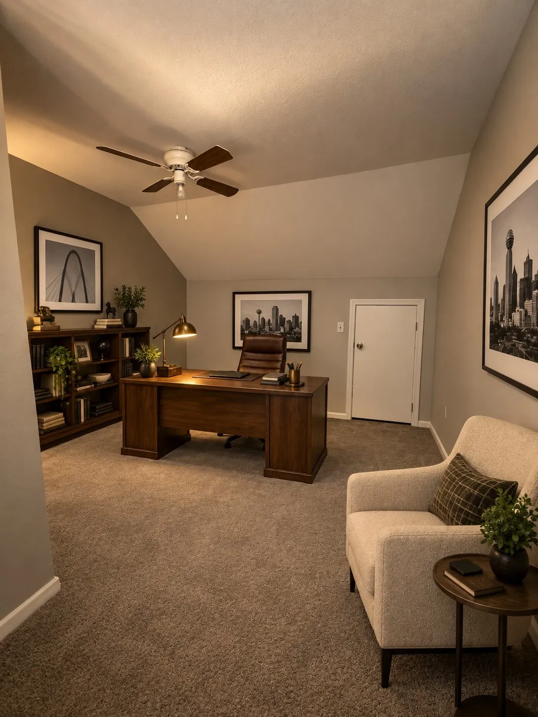 Virtually Staged 2nd floor loft area or considered 3rd bedroom