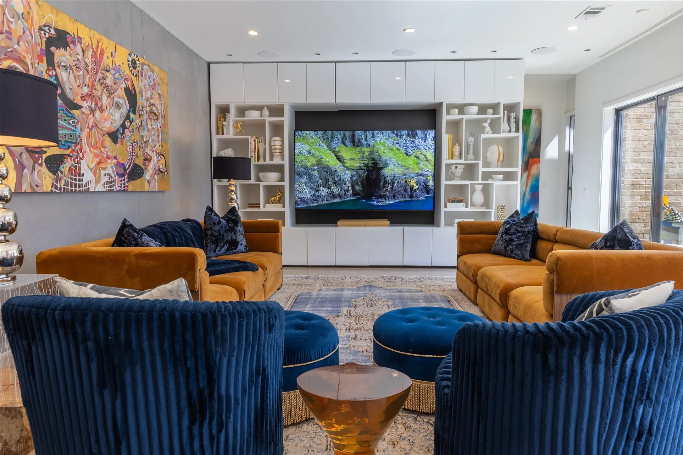 Large Great Room with view out to the pool area