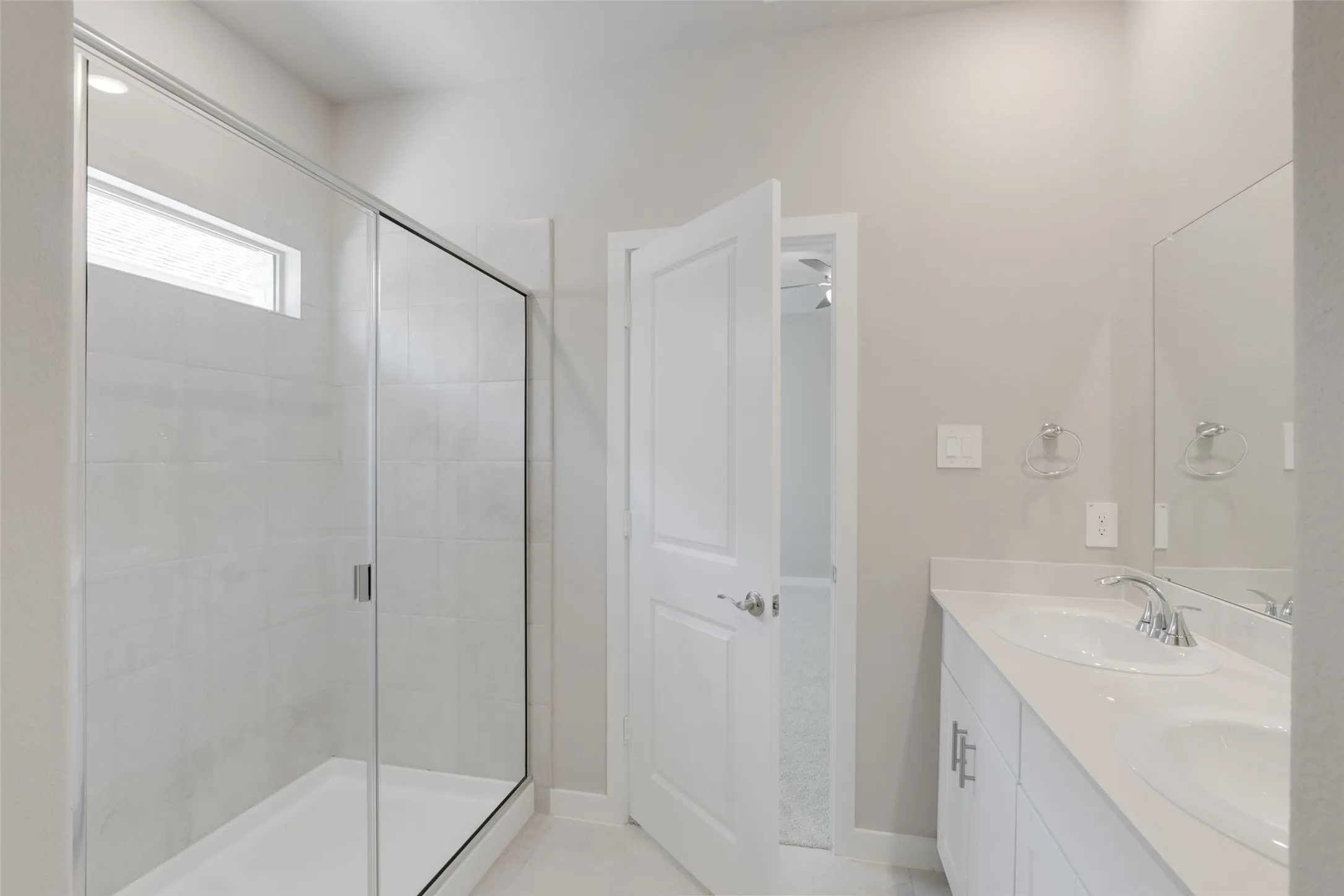Extended Shower in Primary Bathroom