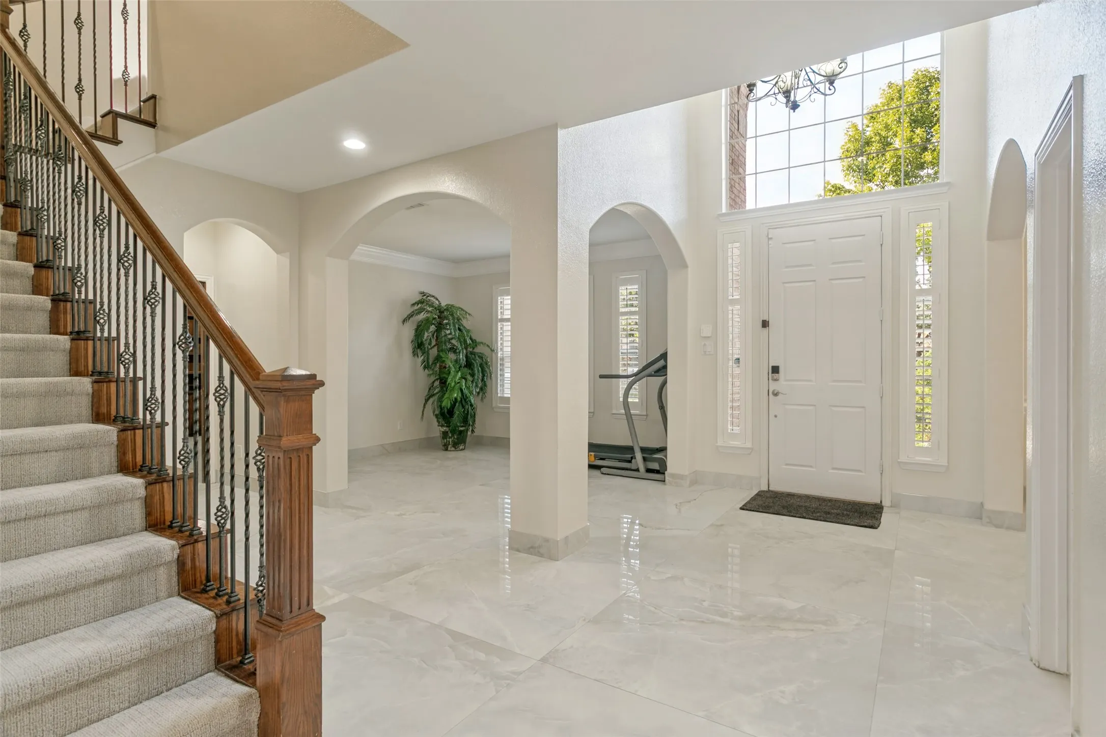 Entrance with split formal Living and Dining